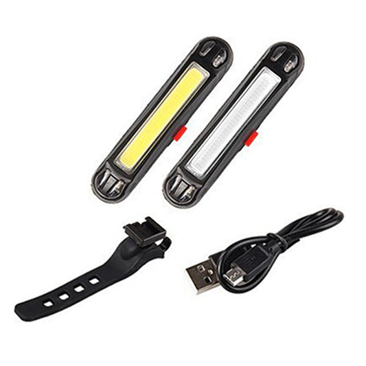 Bike Light Rechargeable LED Front Headlight Rear Tail Lamp