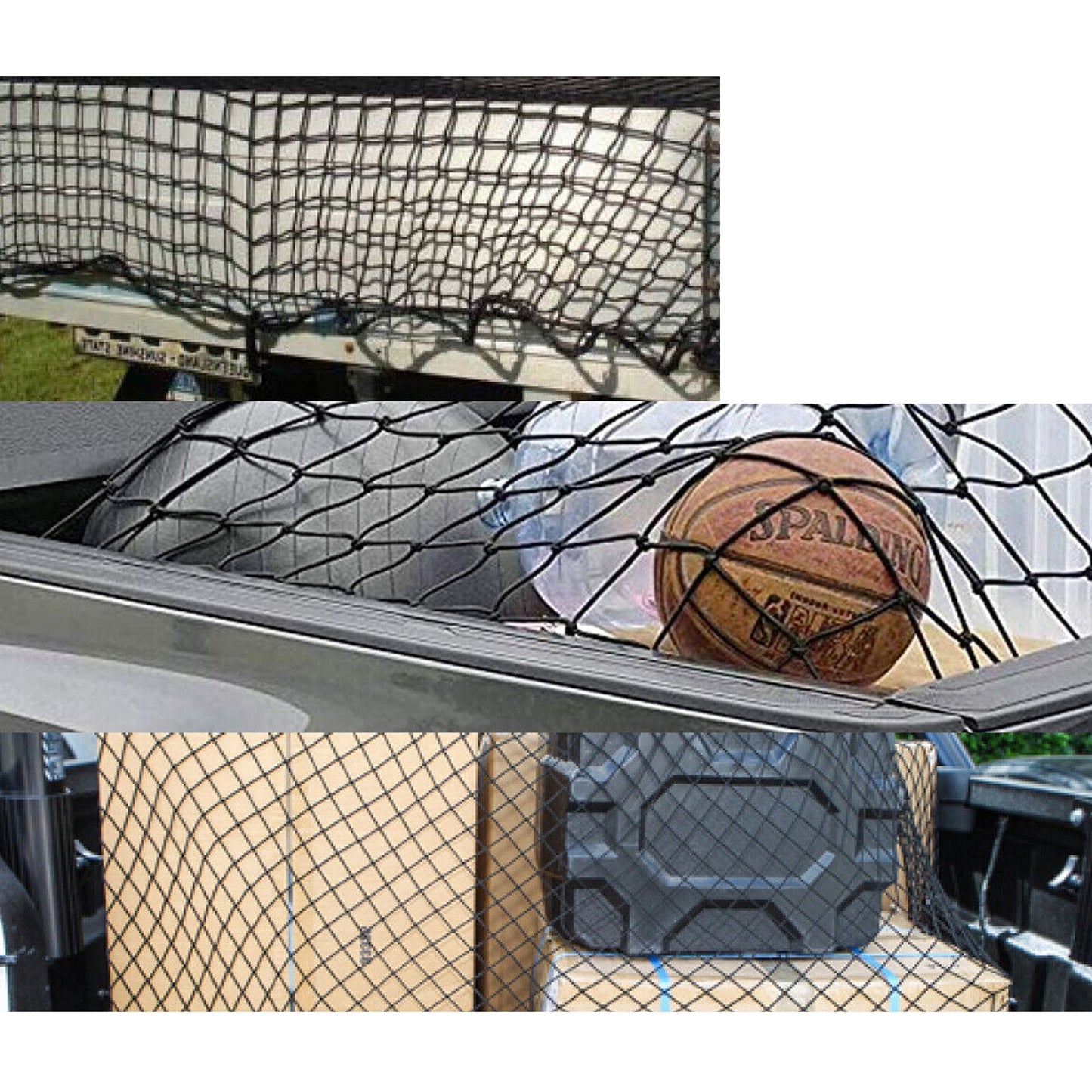 Secure Square Mesh Automotive Cargo Net for Trailers and Utes