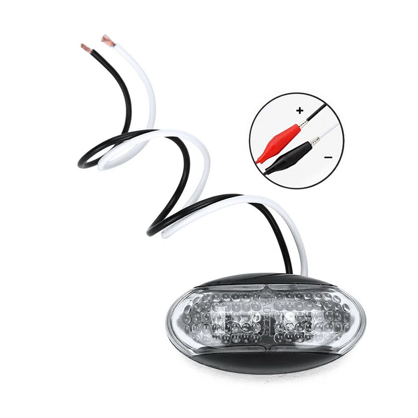 10pcs LED Side Marker Lights Trailer Amber Red Indicators RV Lamp