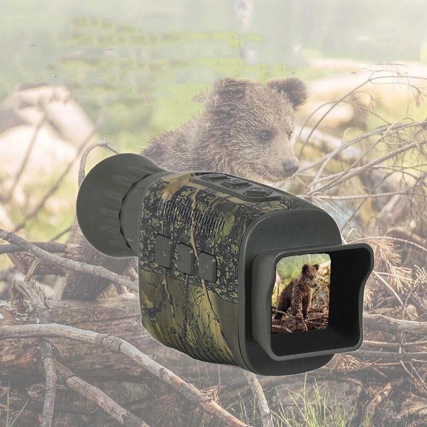 HD Video Night Vision Monocular with 5X Zoom and 4K Digital Camera