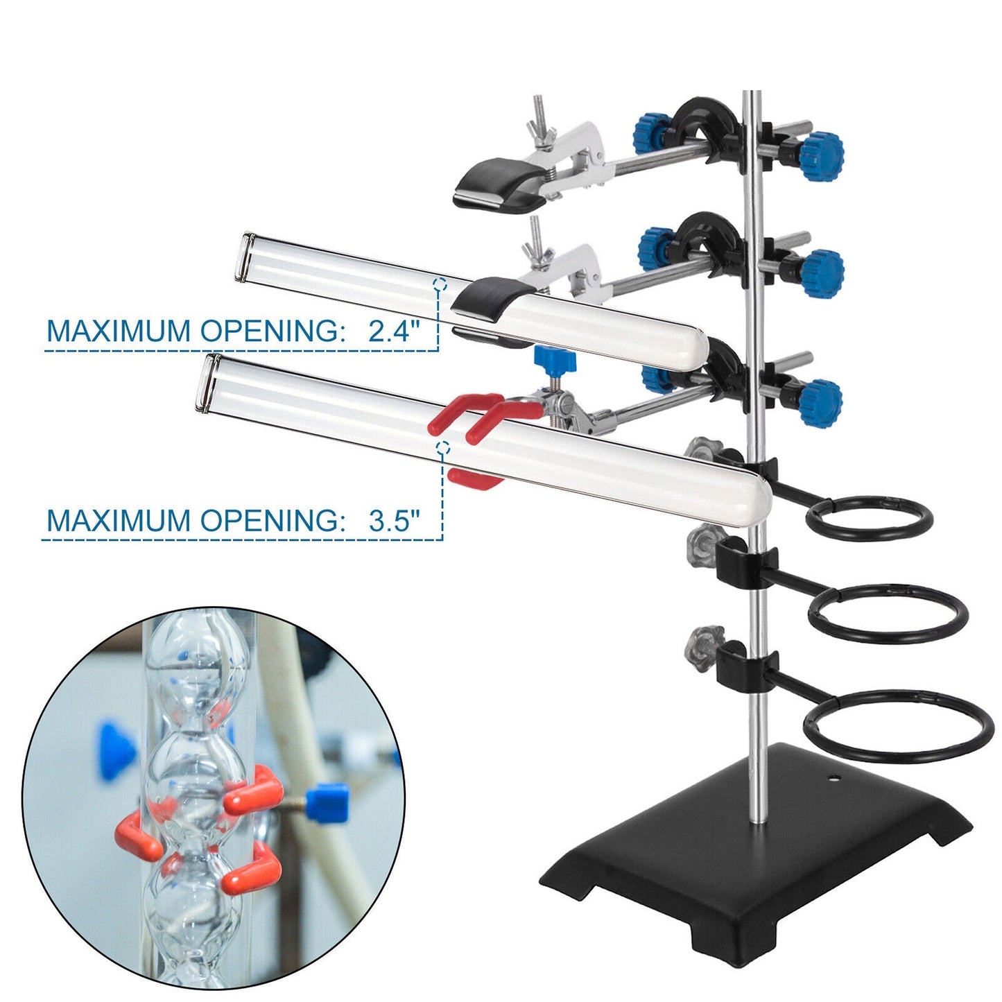 Iron Stand Support Pole for Laboratory Chemistry Flask Condenser 600mm