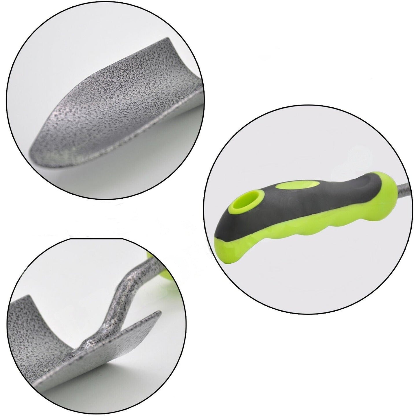 Set of 3 Gardening Hand Weeding Tool Set: Fork Shovel Rake