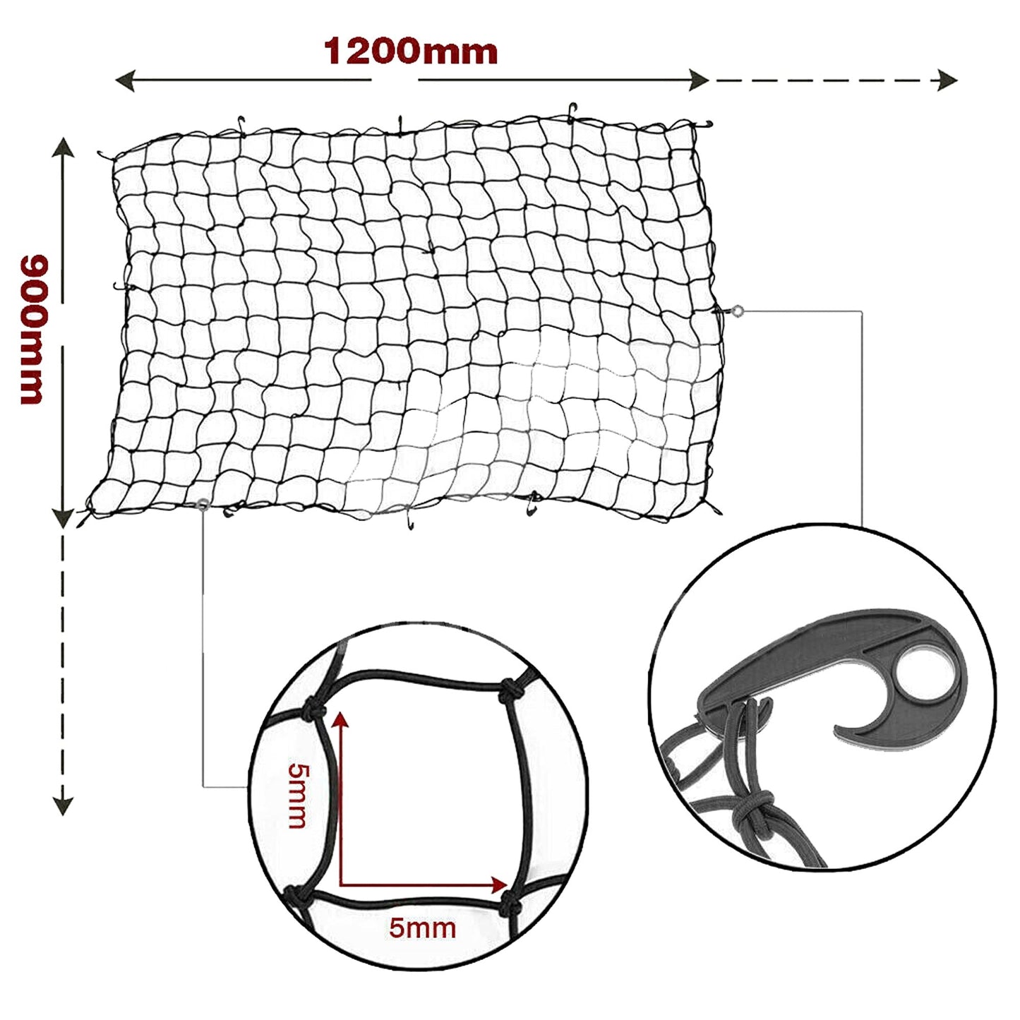 Car Roof Top Rack Luggage Bungee Net Cargo Mesh Storage Cover