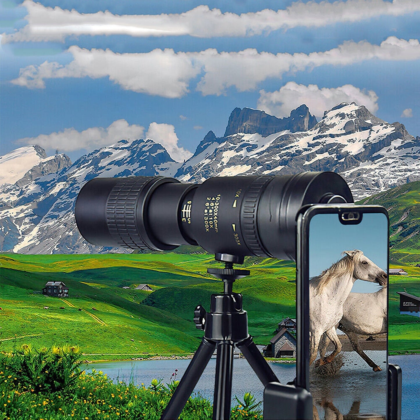 Waterproof 4K Zoom Monocular Telescope Super Telephoto Night Vision