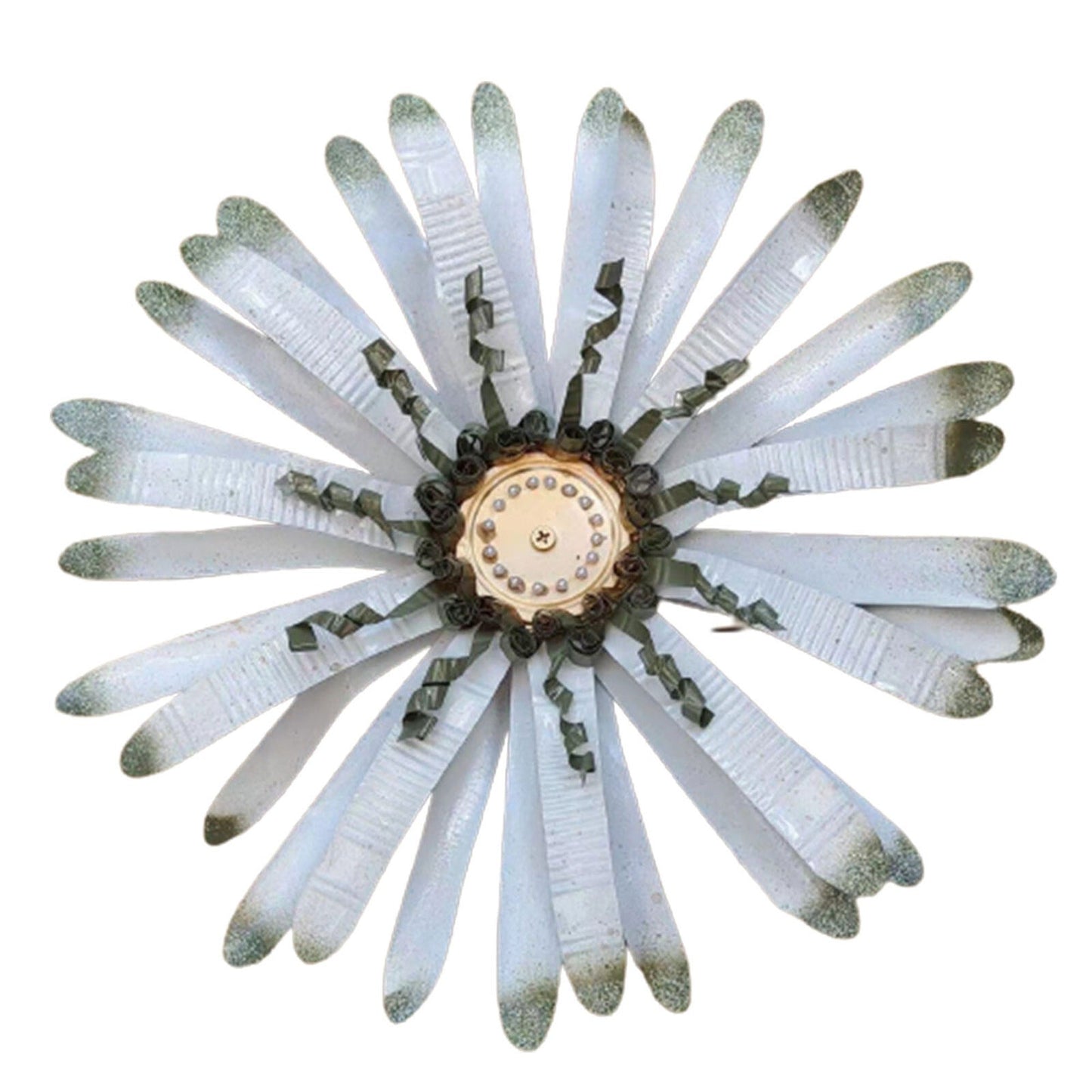 Large Indoor/Outdoor Metal Flower Wall Art Sculptural Hanging Decor