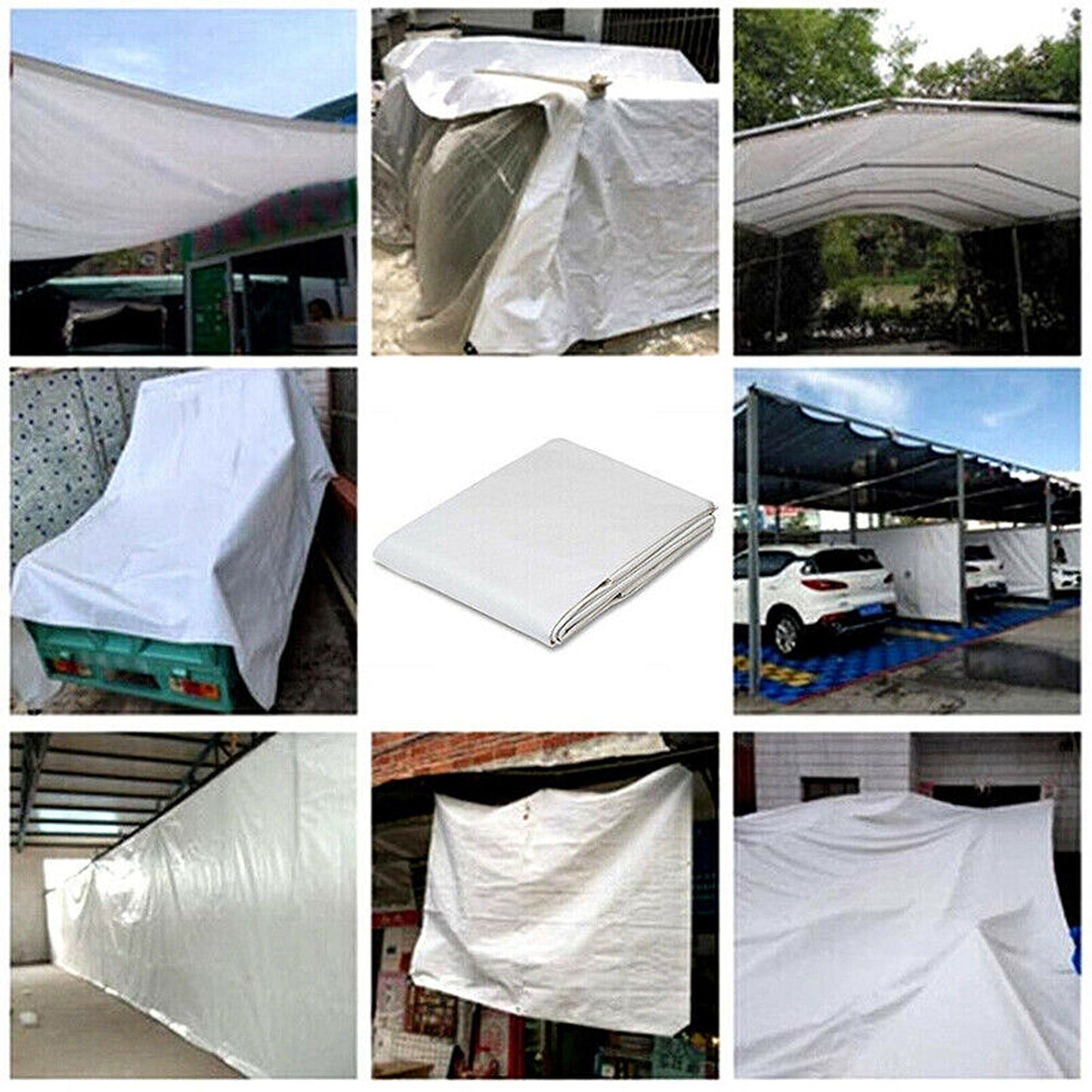 Heavy Duty Waterproof Poly Tarp - Camping and Sun Cover