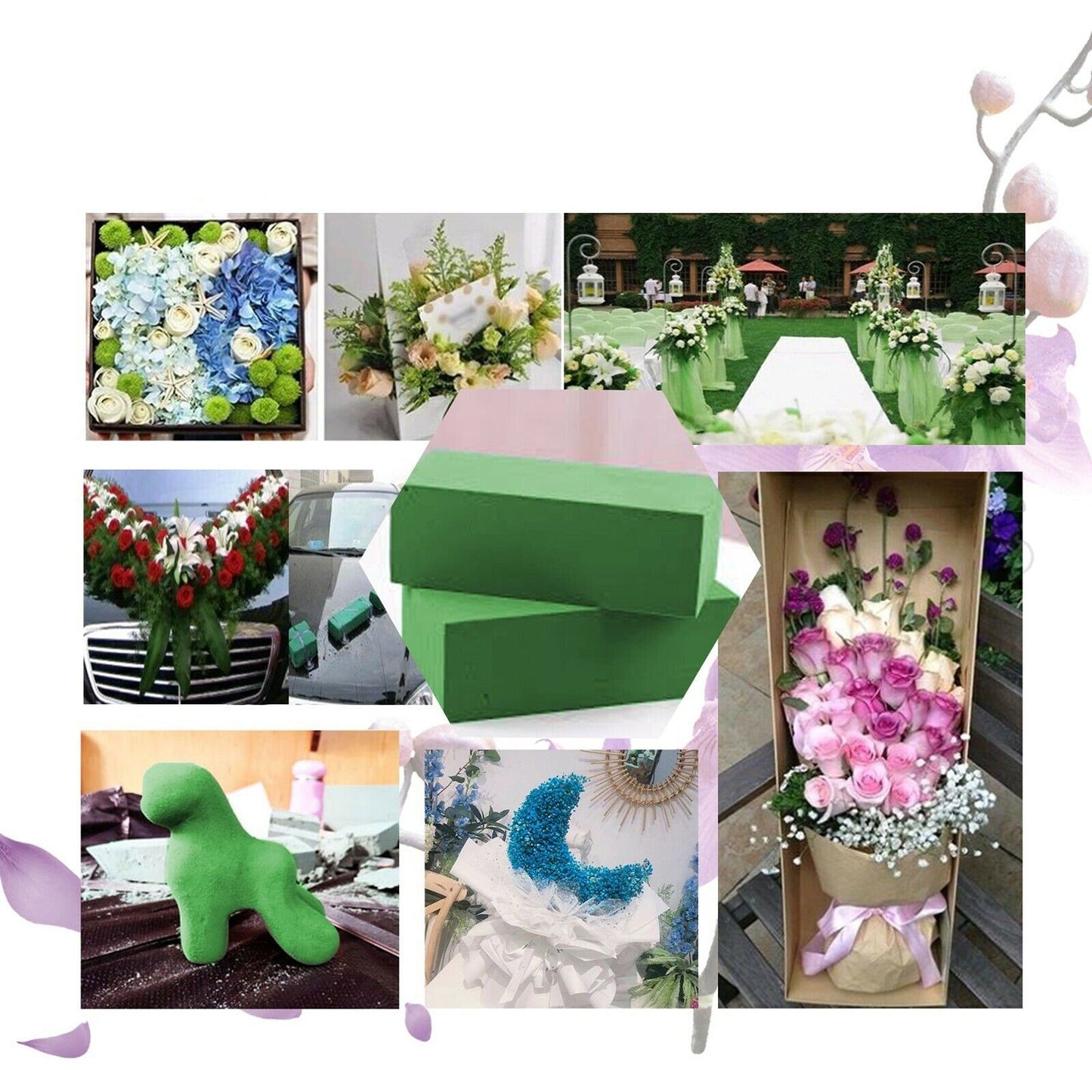 Premium Quality Green Wet Styrofoam Floral Foam Bricks Blocks