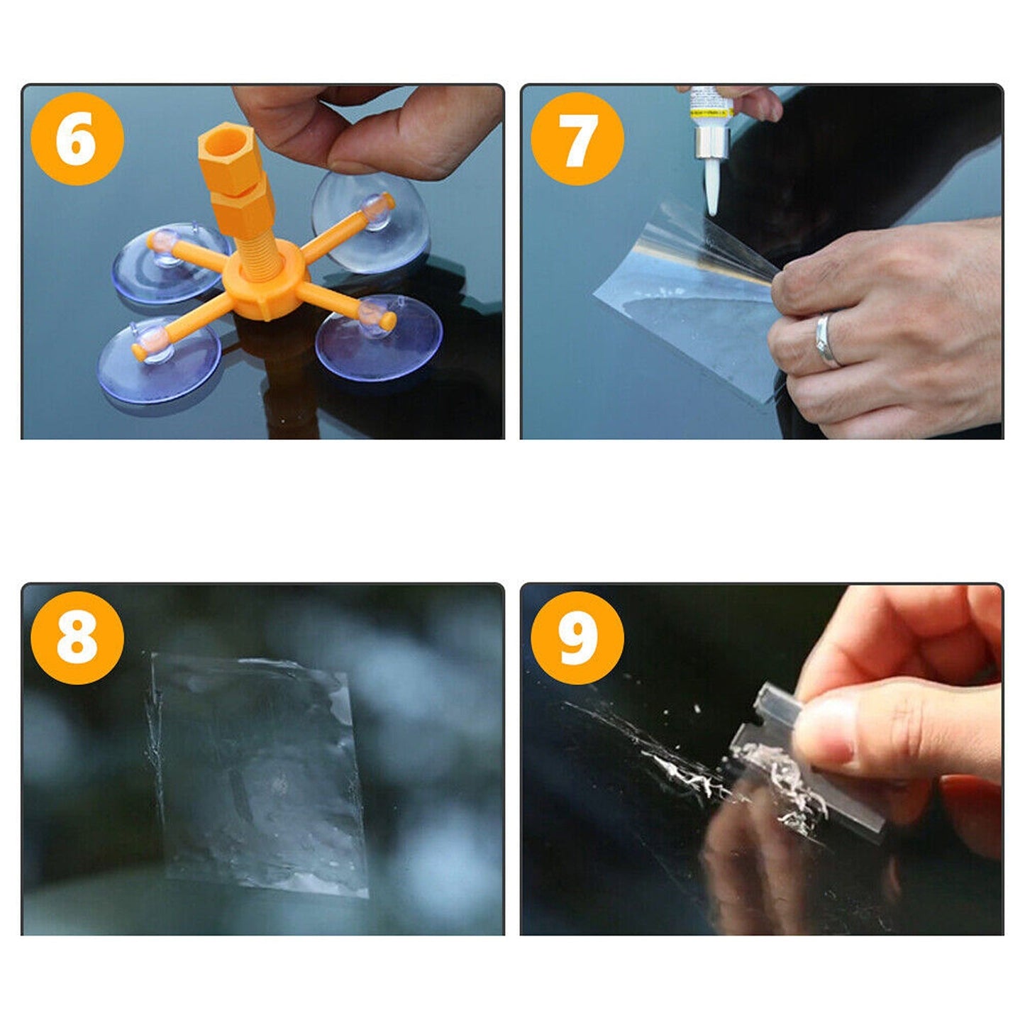 Windscreen Repair Kit for Car Glass Recovery with Resin Fix Tools