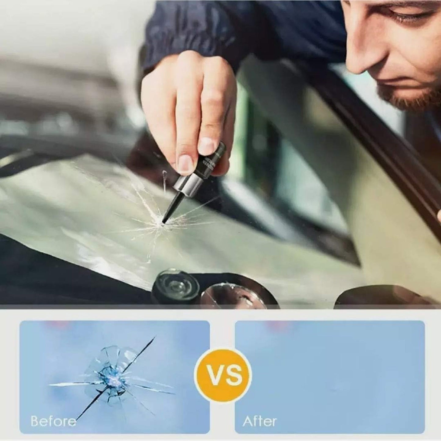 9pcs Car Windshield Repair Kit Glass Crack Filling Tool for Phone Screens