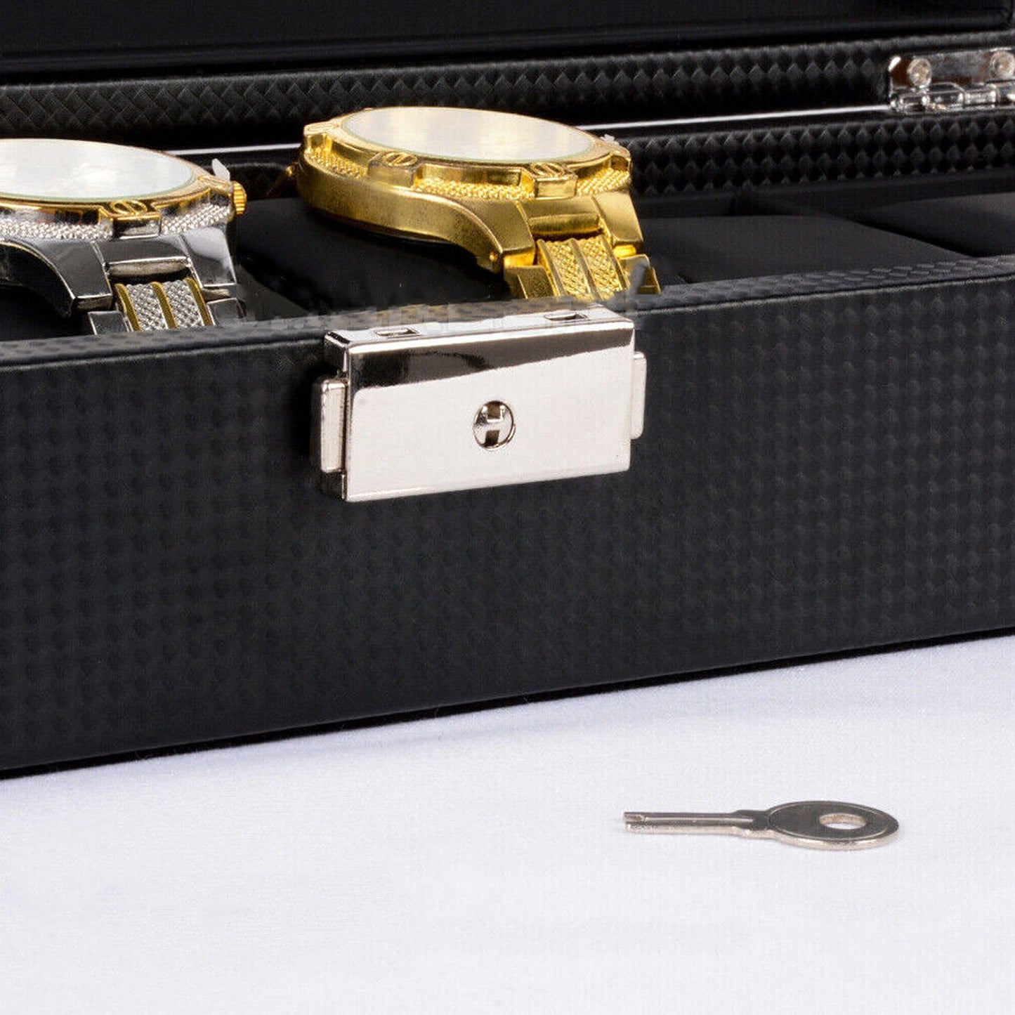 Elegant 12-Slot Watch and Jewelry Storage Display Case