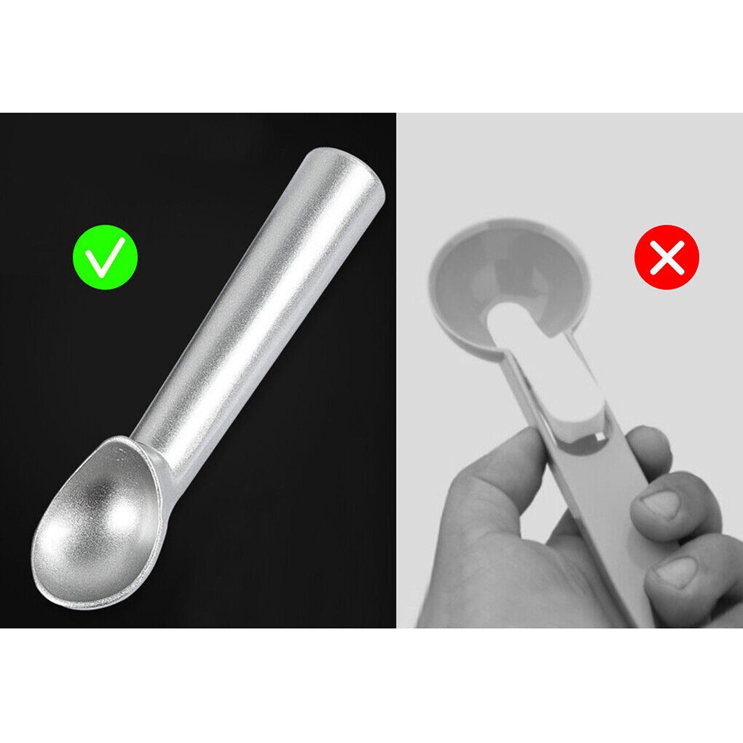 Professional Non-Stick Ice Cream Scoop Polished Aluminium Anti-Freeze