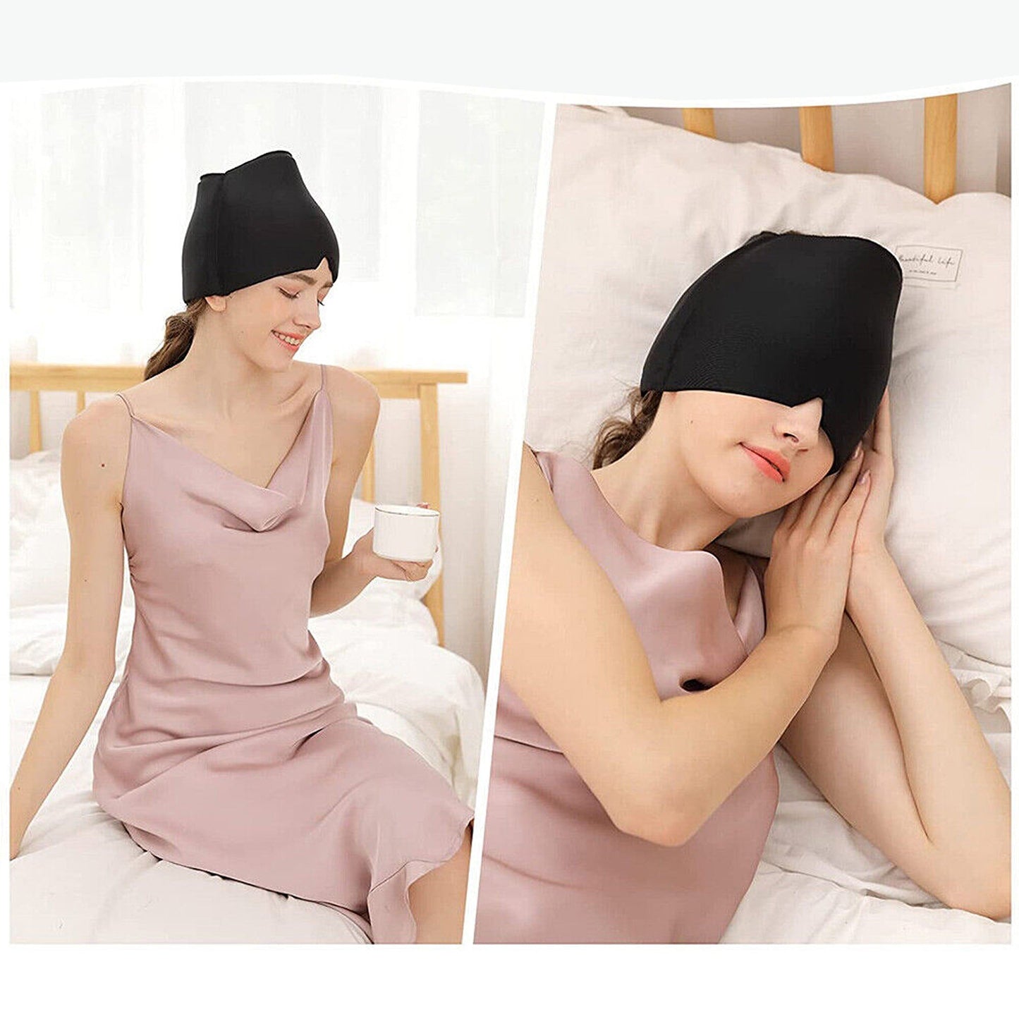 Therapy Cap for Migraines Reusable Hot and Cold Eye Mask
