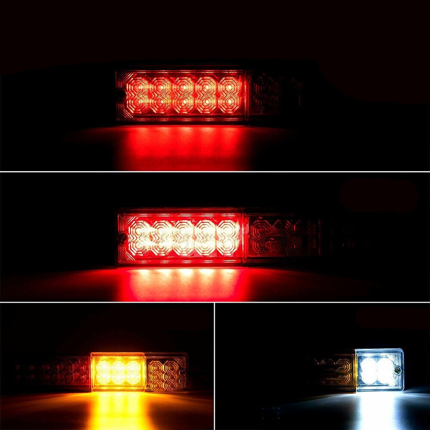2pcs 12V Tail Lights for Trailer Ute Caravan Truck Stop Indicator Lamps