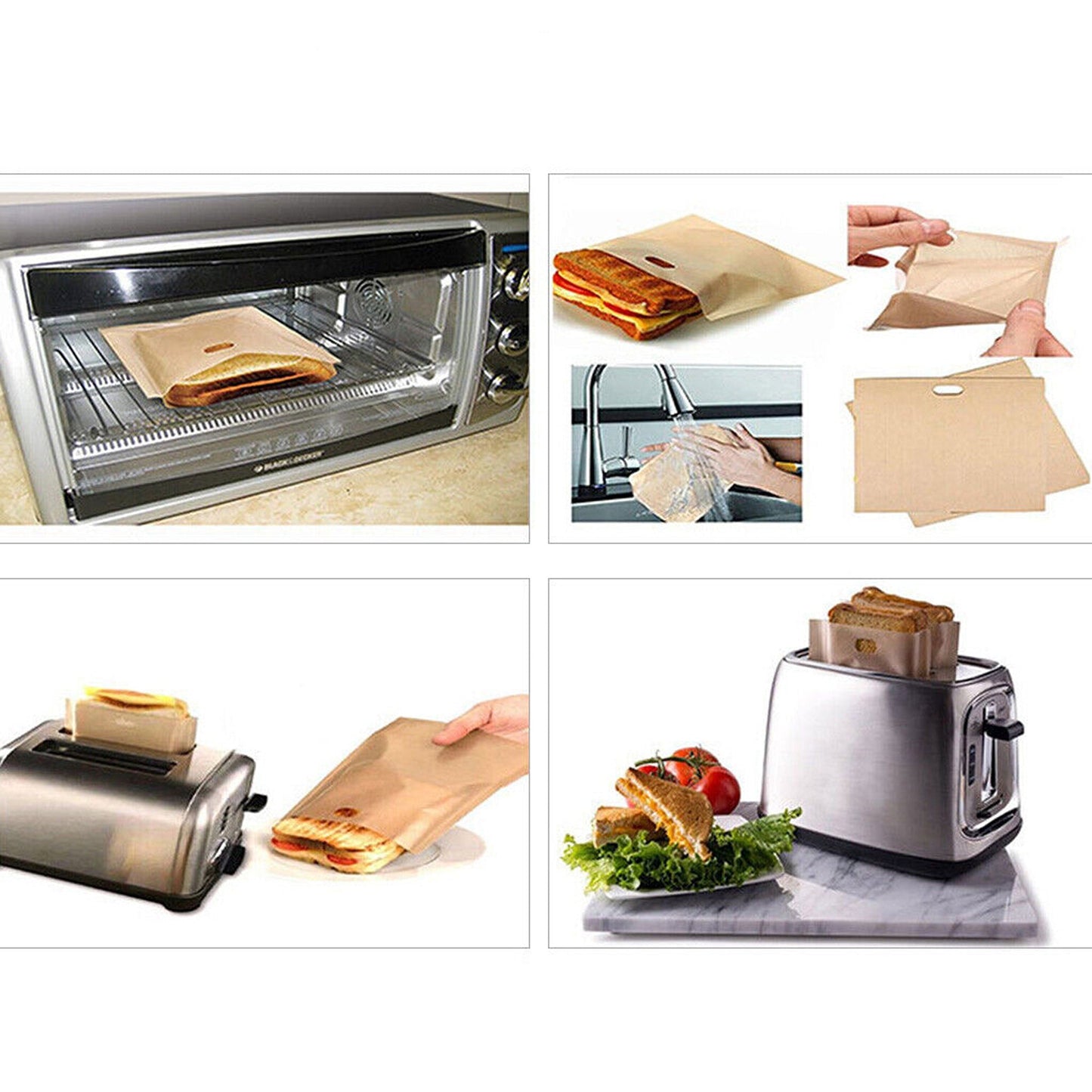 Durable Sandwich Toast Bag with Toastie Baking Pouch