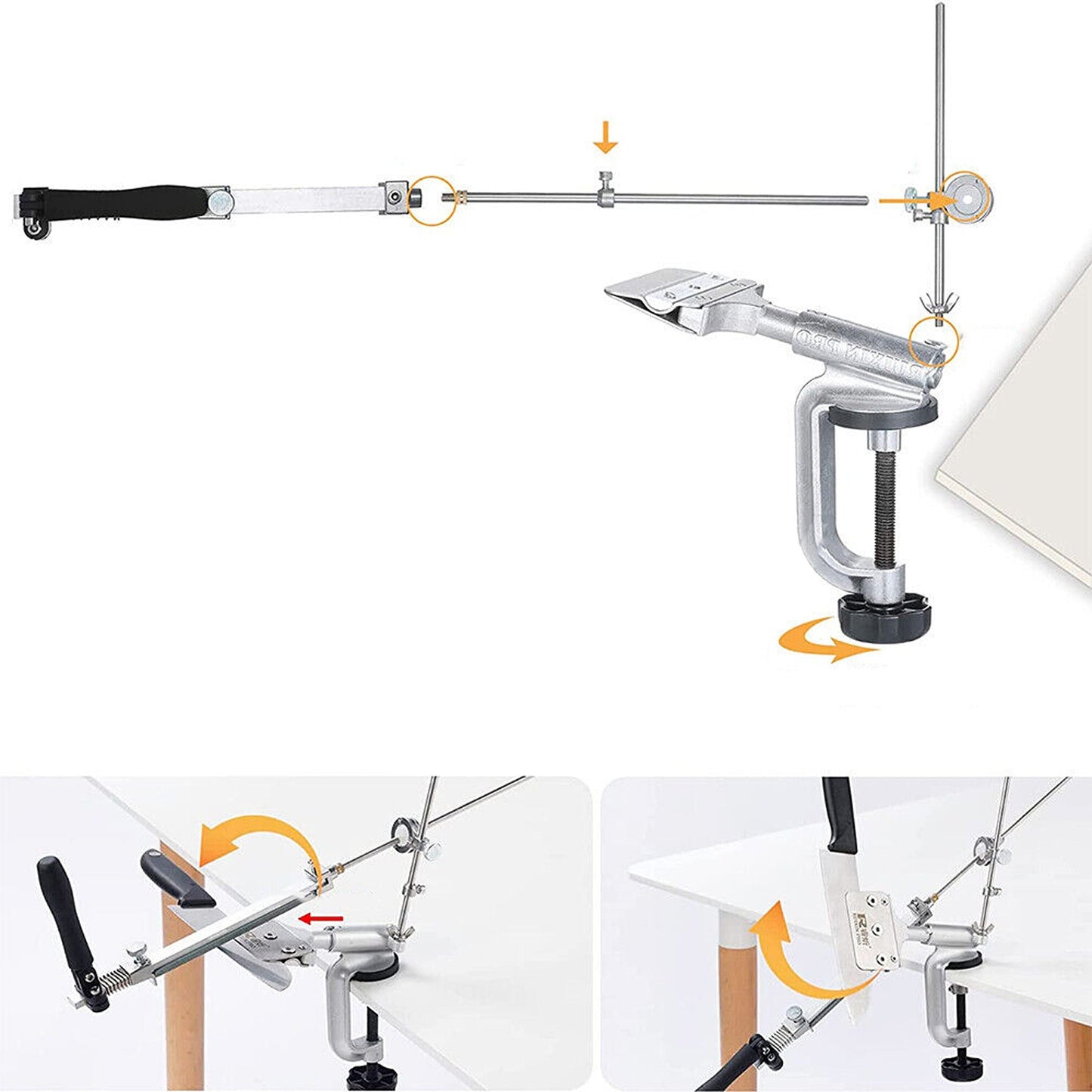 Edge Sharpener with Fix-angle System Professional 4 Stone