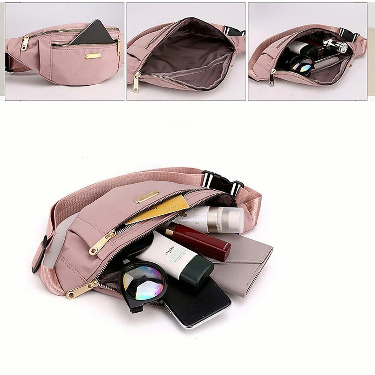 Holiday Travel Money Belt Pouch Unisex Waist Bum Bag Fanny Pack