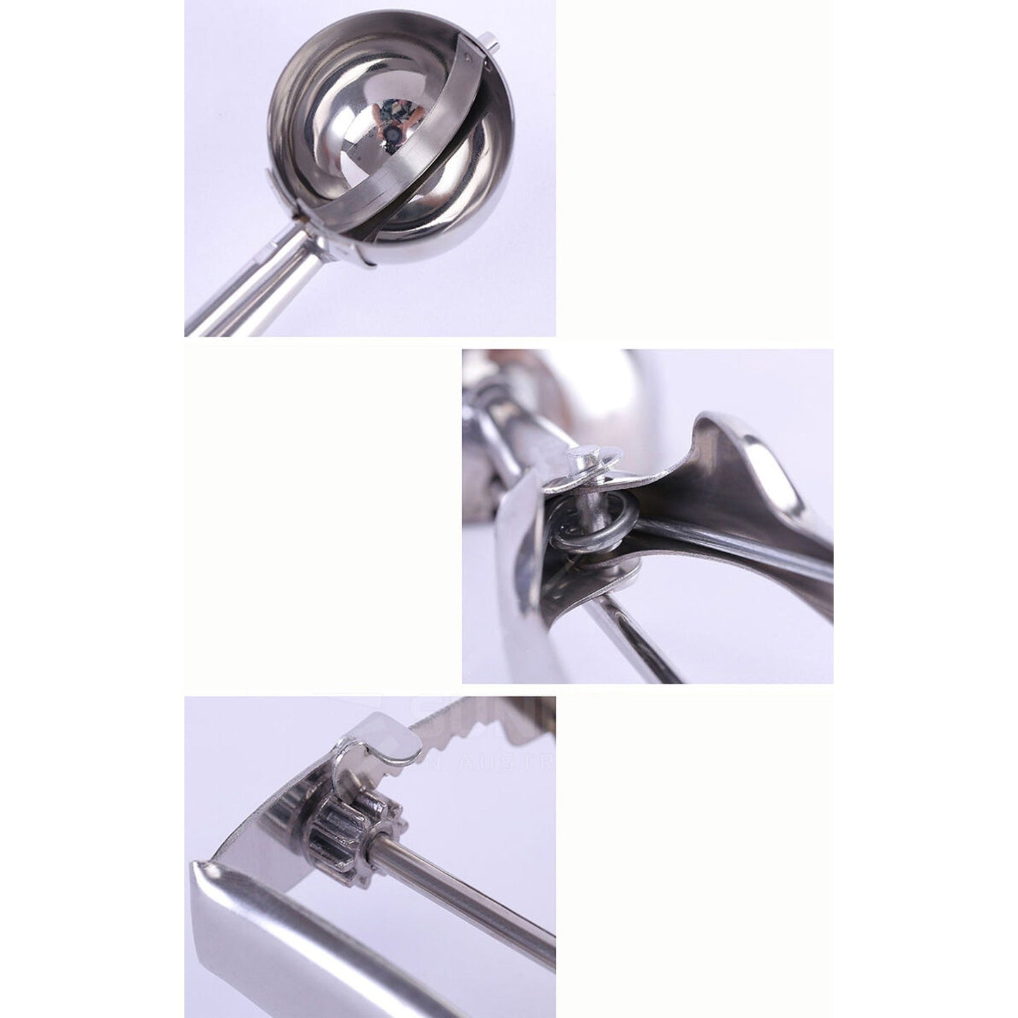 Ice Cream Scoop Set Stainless Steel Spoon Baller 3 Sizes