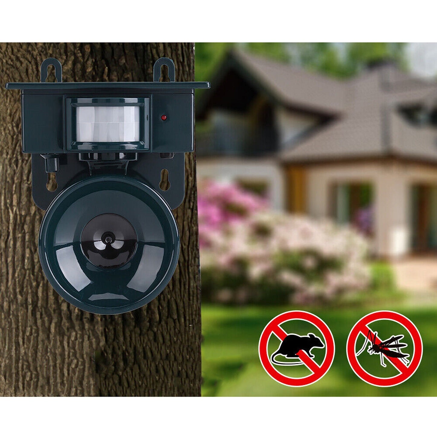 Solar Ultrasonic Bird Repeller Motion Sensor Pest Control for Bats and Birds