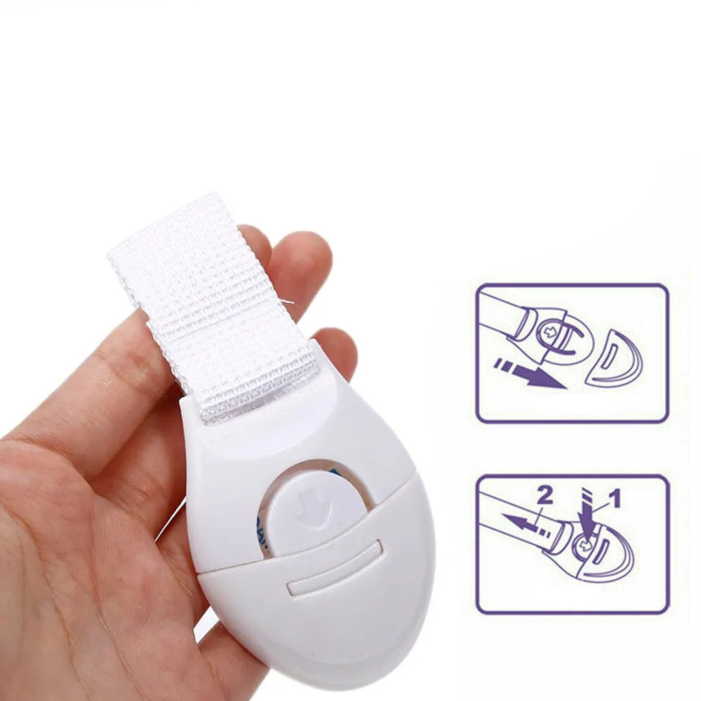 Door Cupboard Safety Lock Adhesive Cabinet Drawers 10 Pack