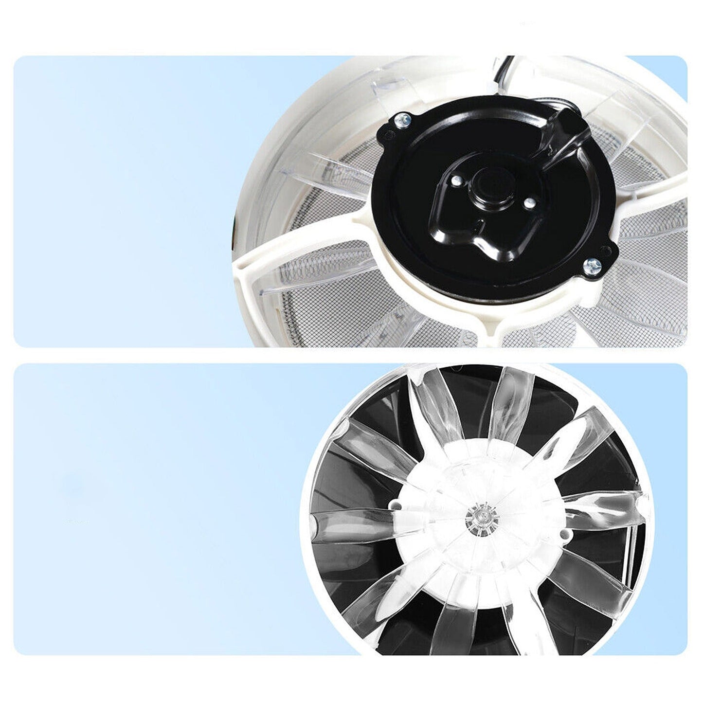 RV Caravan Roof Vent Fan with Flyscreen 12V LED Light Shower Air Hatch