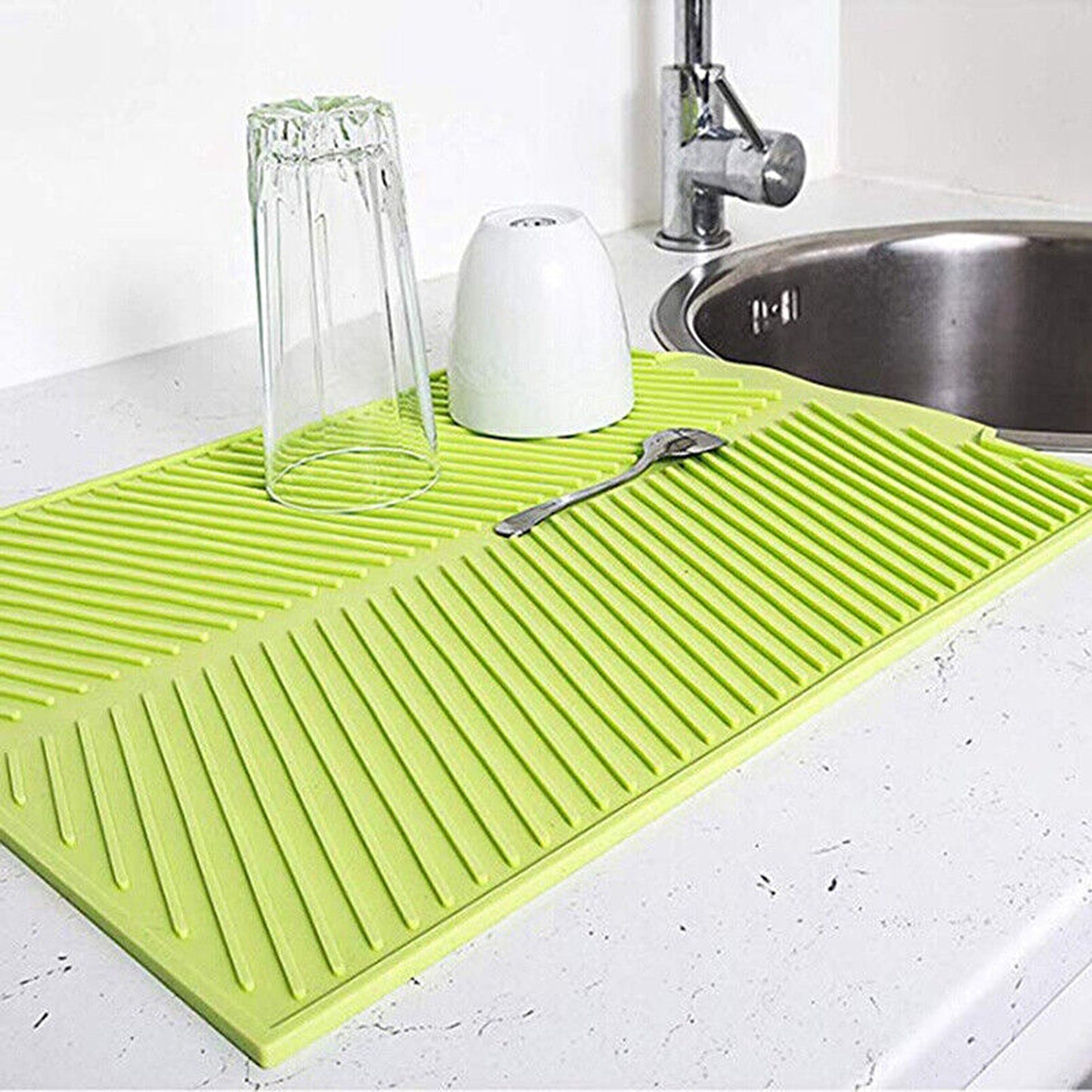 Heat Resistant Non-Slip Silicone Dish Drying Mat and Pot Holder