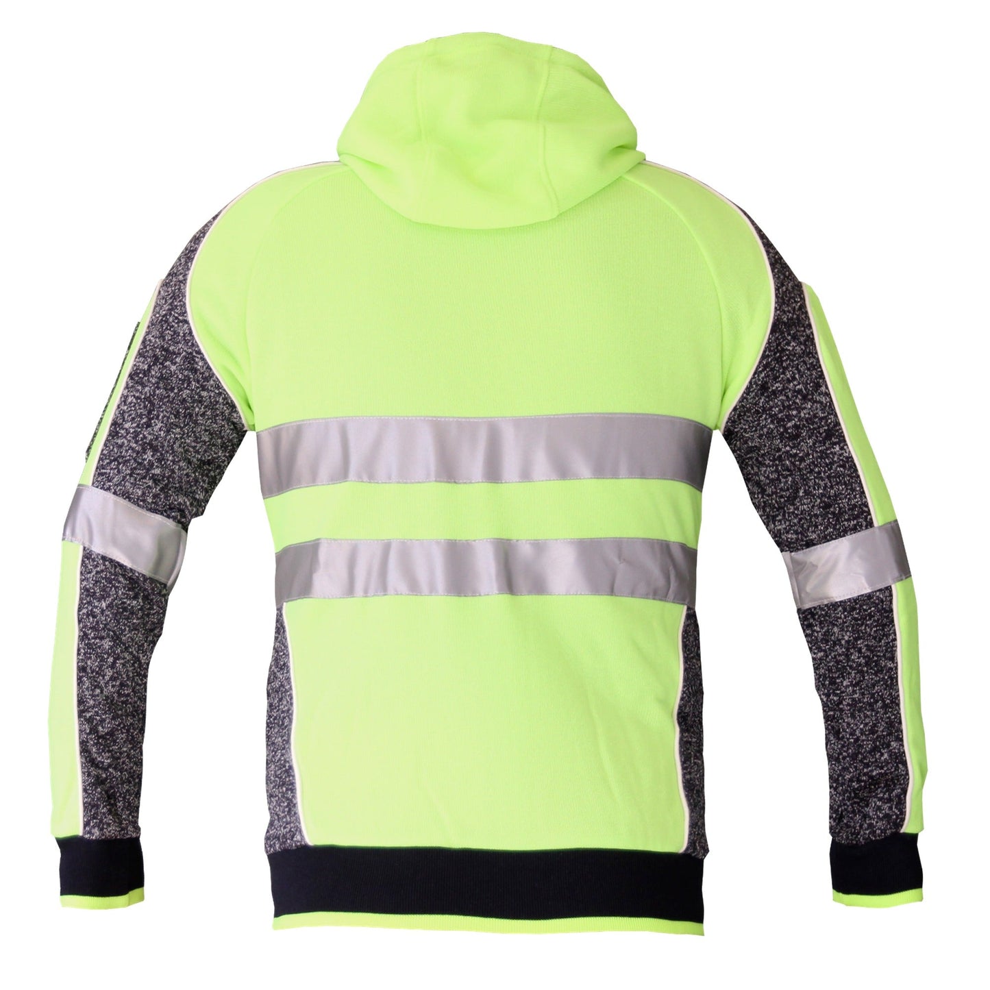 Yellow Navy 3M Reflective Work Jumper Jacket with Full Zip