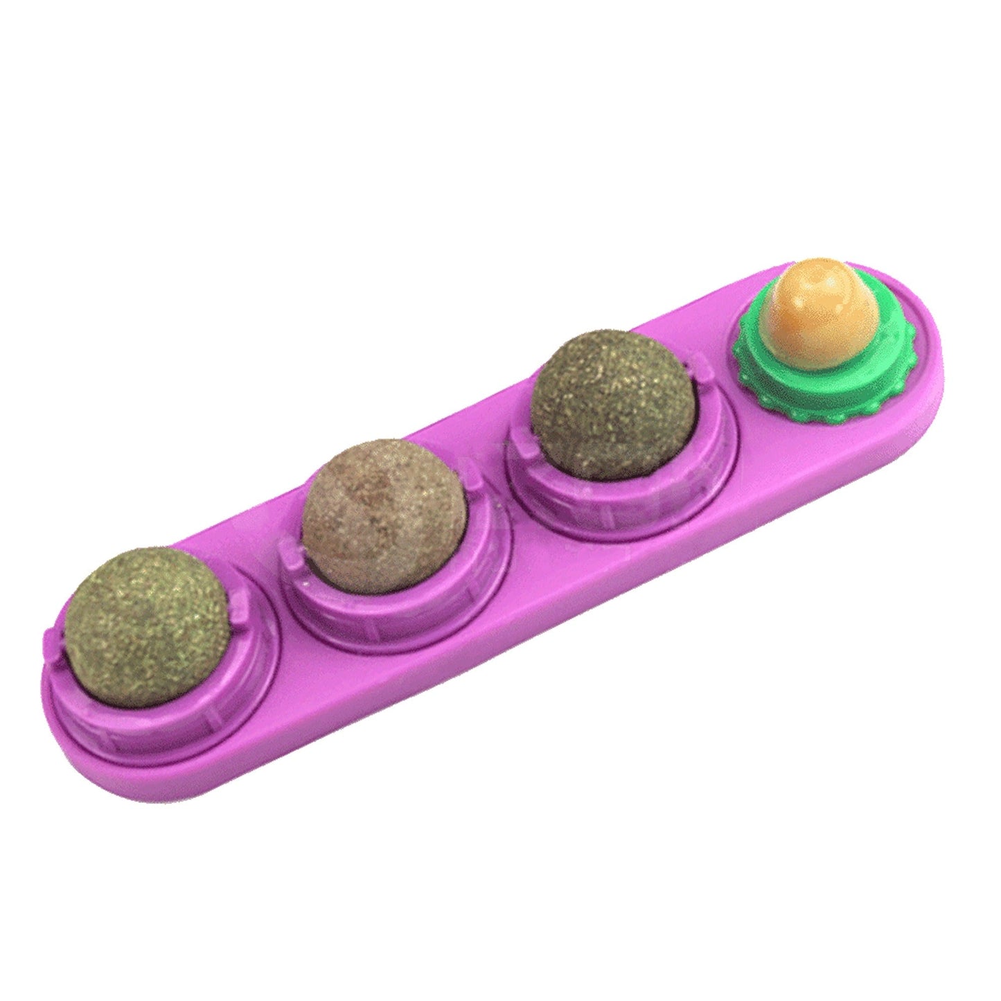 Wall Mount Catnip Ball Toy for Cats - Digestion Helping Solid Nutrition