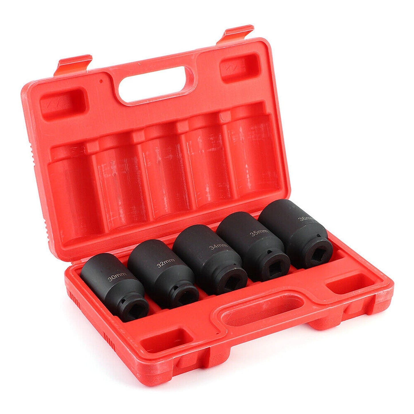 5pcs Drive Deep Socket Bit Set with Star Hex Ratchet 30mm 32mm 34mm 35mm 36mm