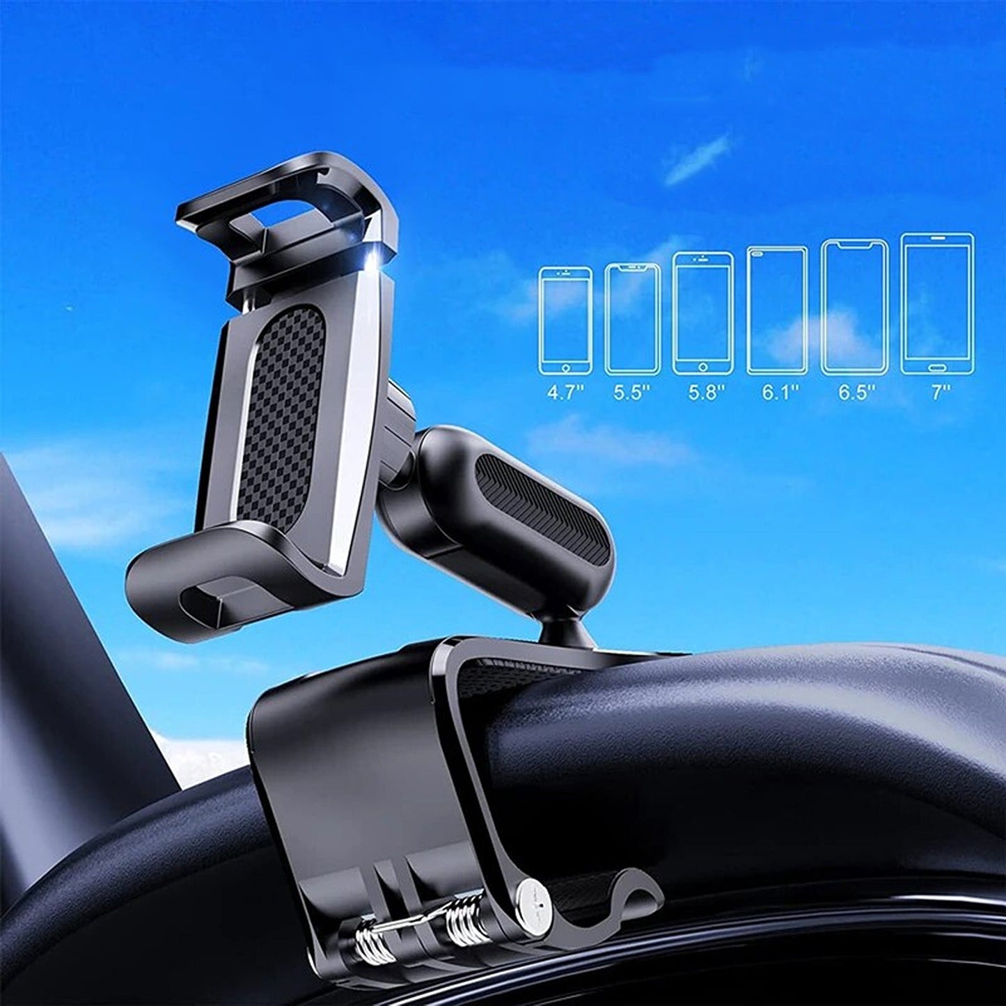 360 Universal Clamp Dashboard Mobile Mount Stand Phone Holder