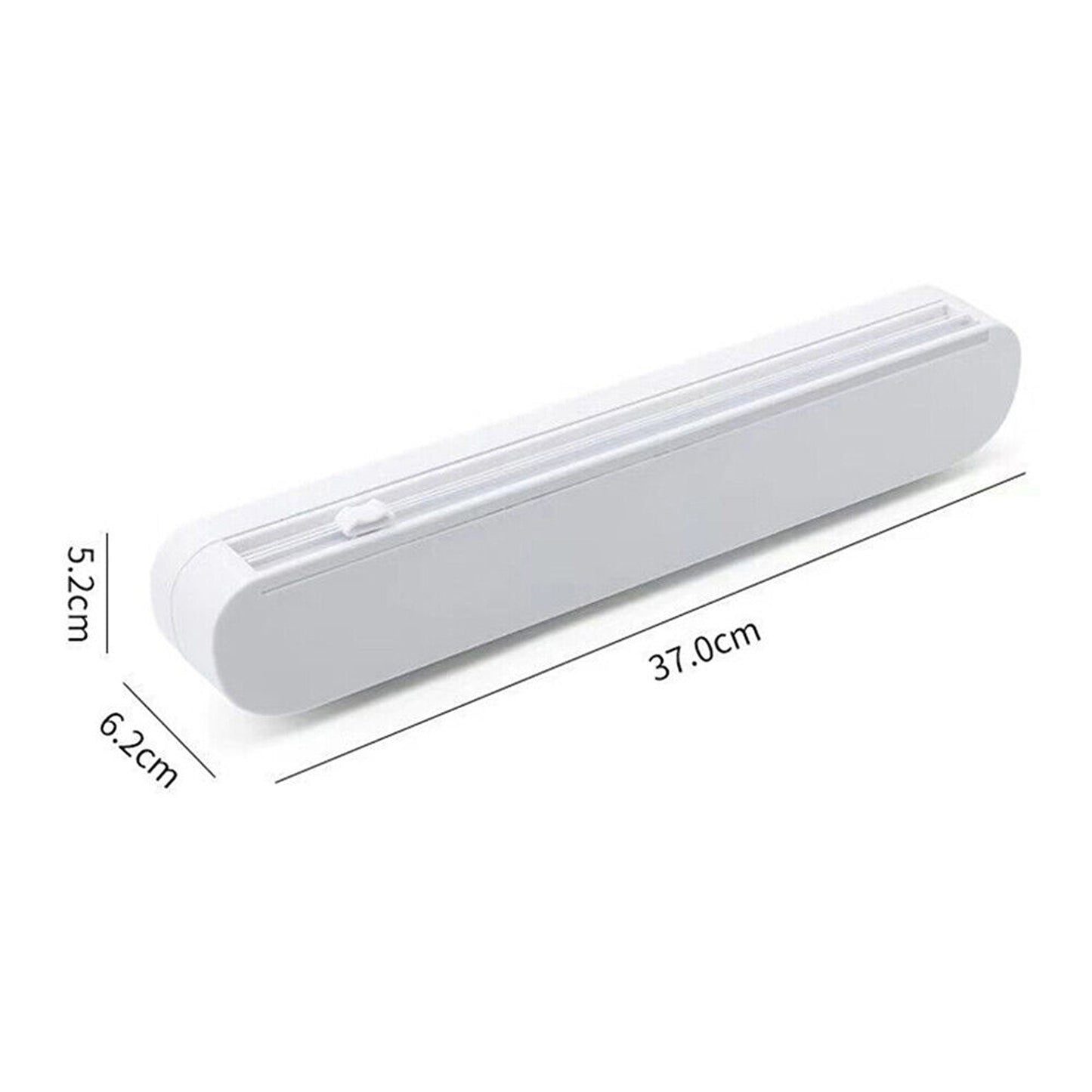 Kitchen Wrap Dispenser with Plastic Cutter for Foil and Cling Film