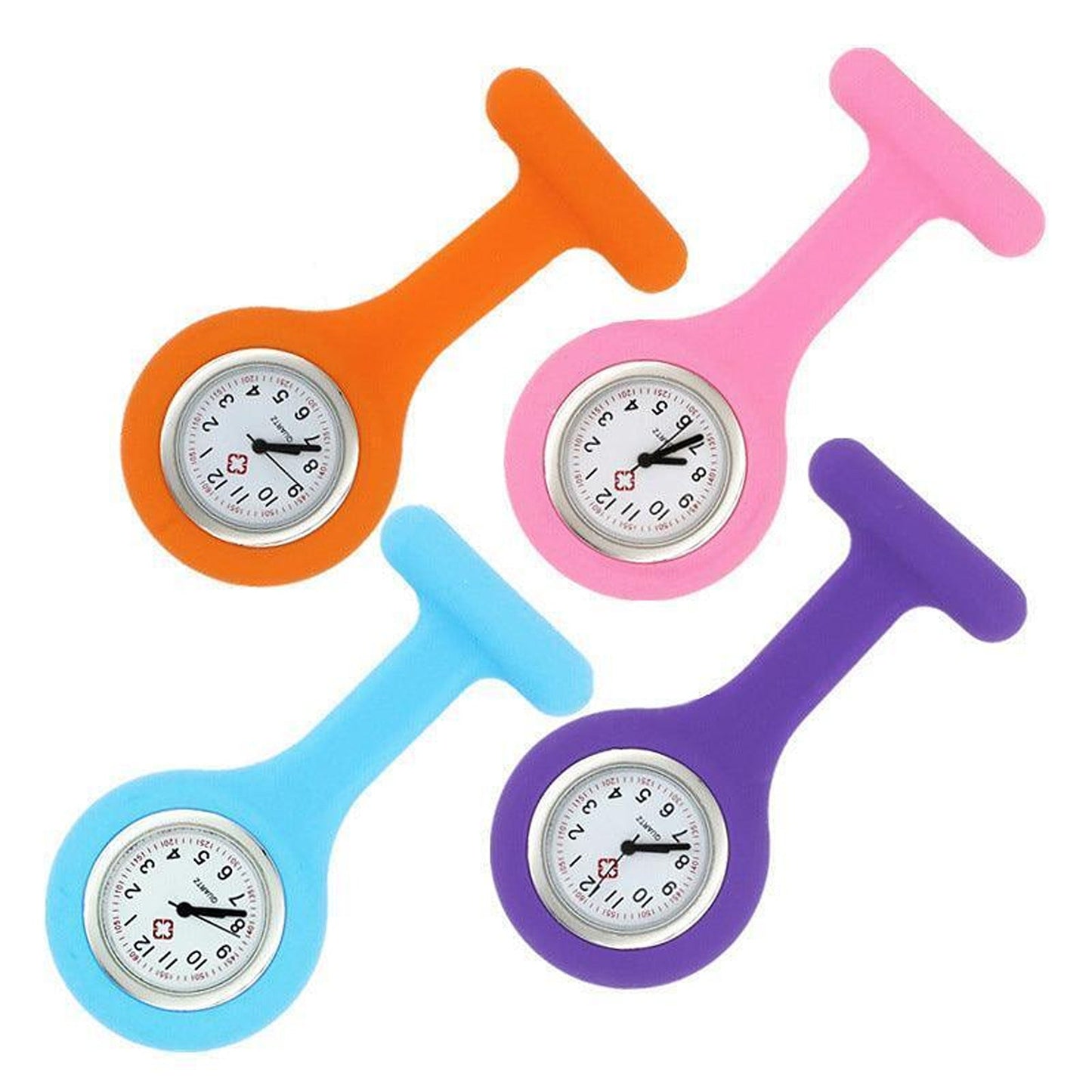 Nurse Silicone Brooch Fob Watch with Tunic Clip