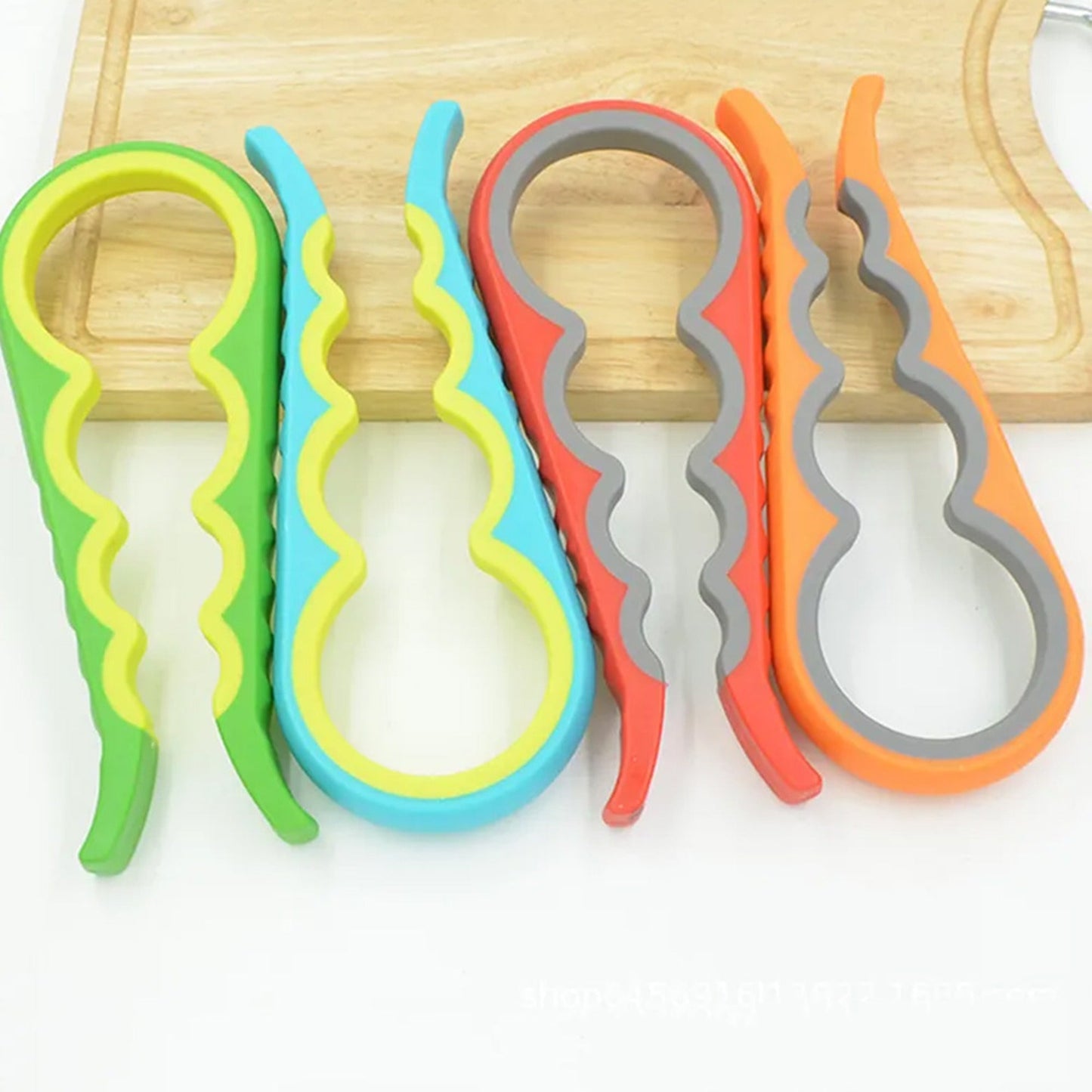 4-in-1 Multi-Purpose Rubber Jar Lid Opener for Arthritis Bottle Can Twister