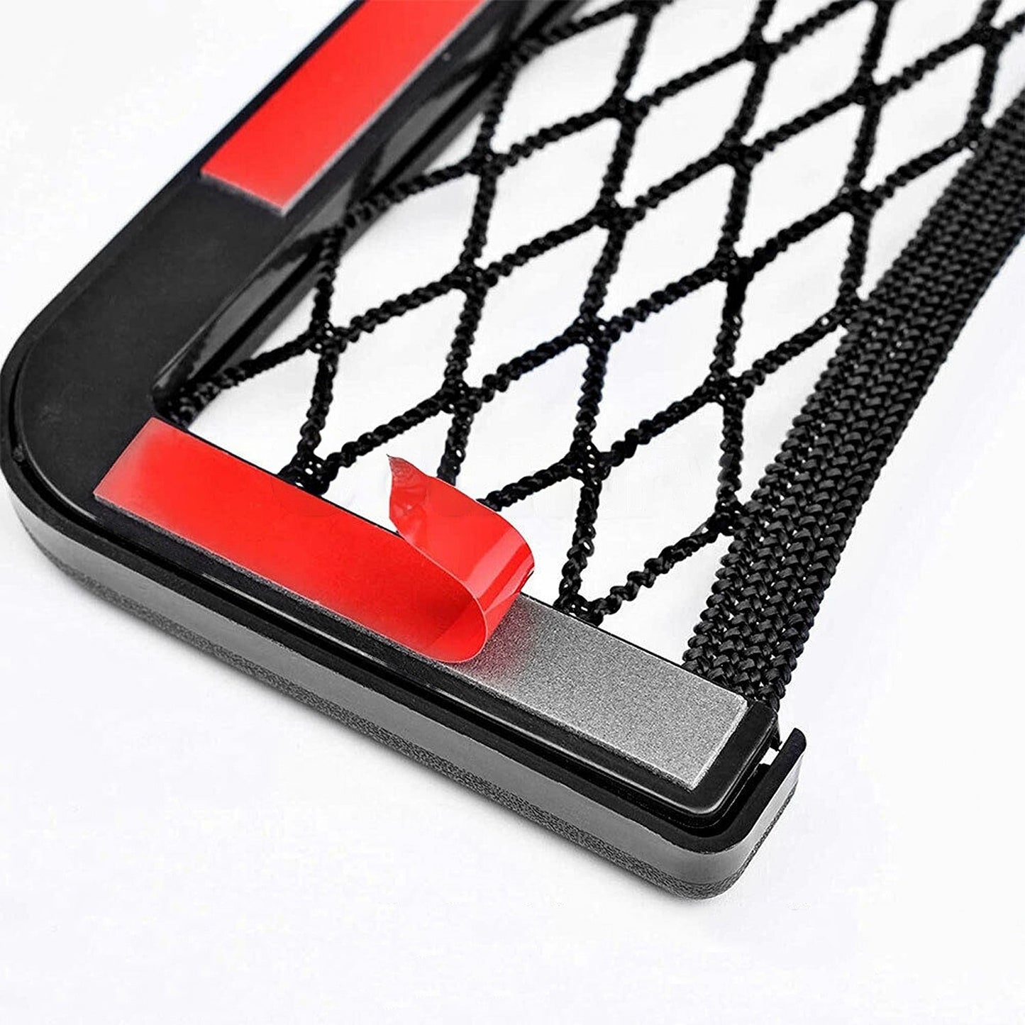 2pcs Car Storage Mesh Organizer Medium Black Truck Holder Pocket