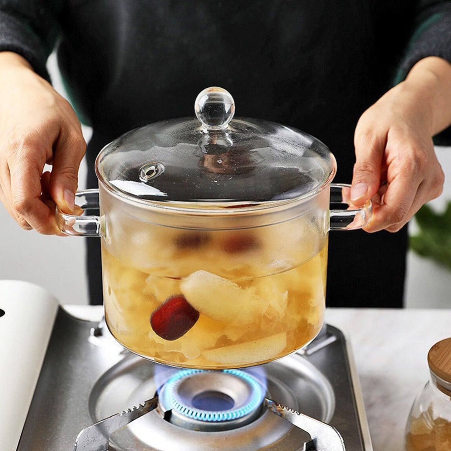 Explosion-Proof Glass Cooking Pot - Milk and Soup Pan