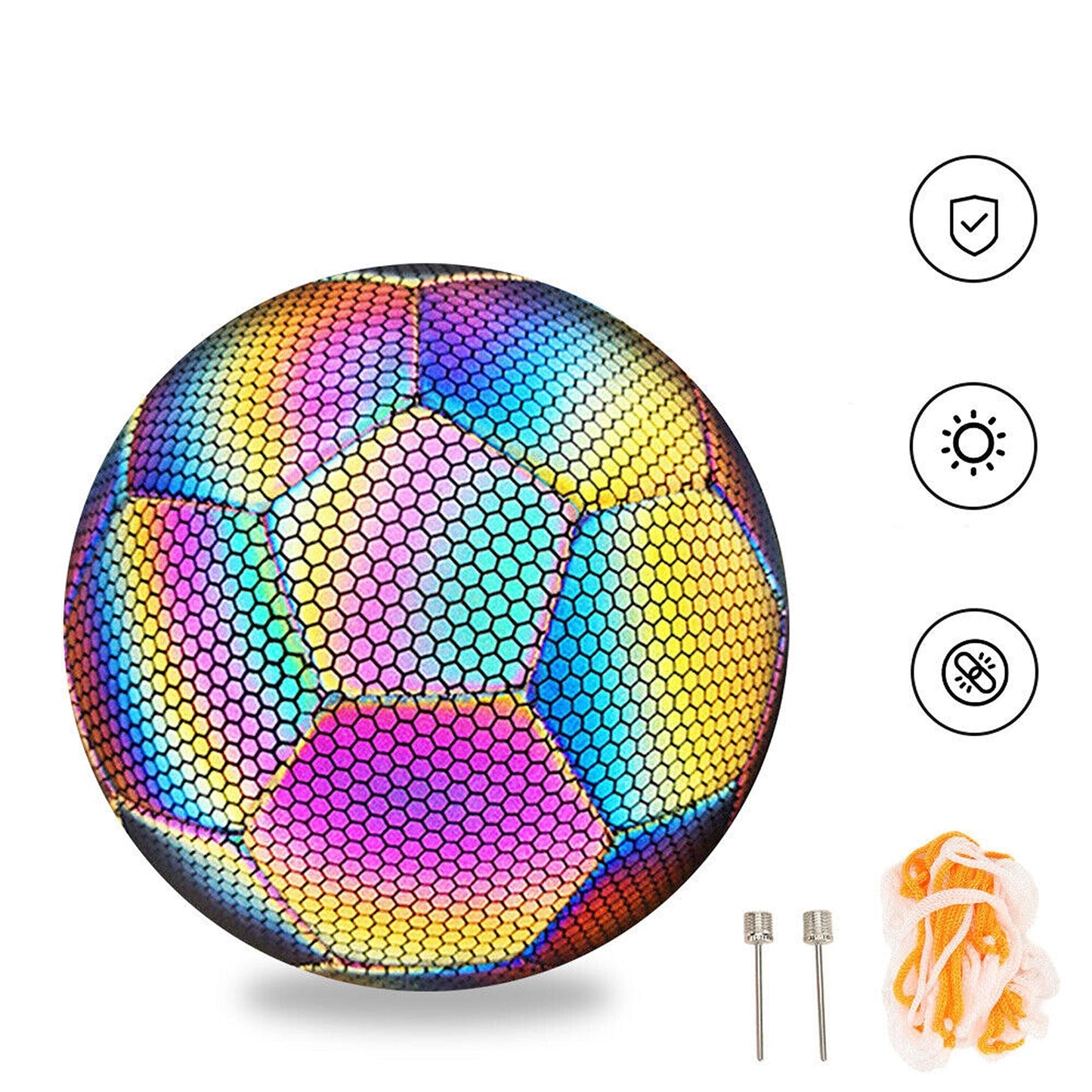 Reflective Soccer Ball for Nighttime Outdoor Training Glows in the Dark