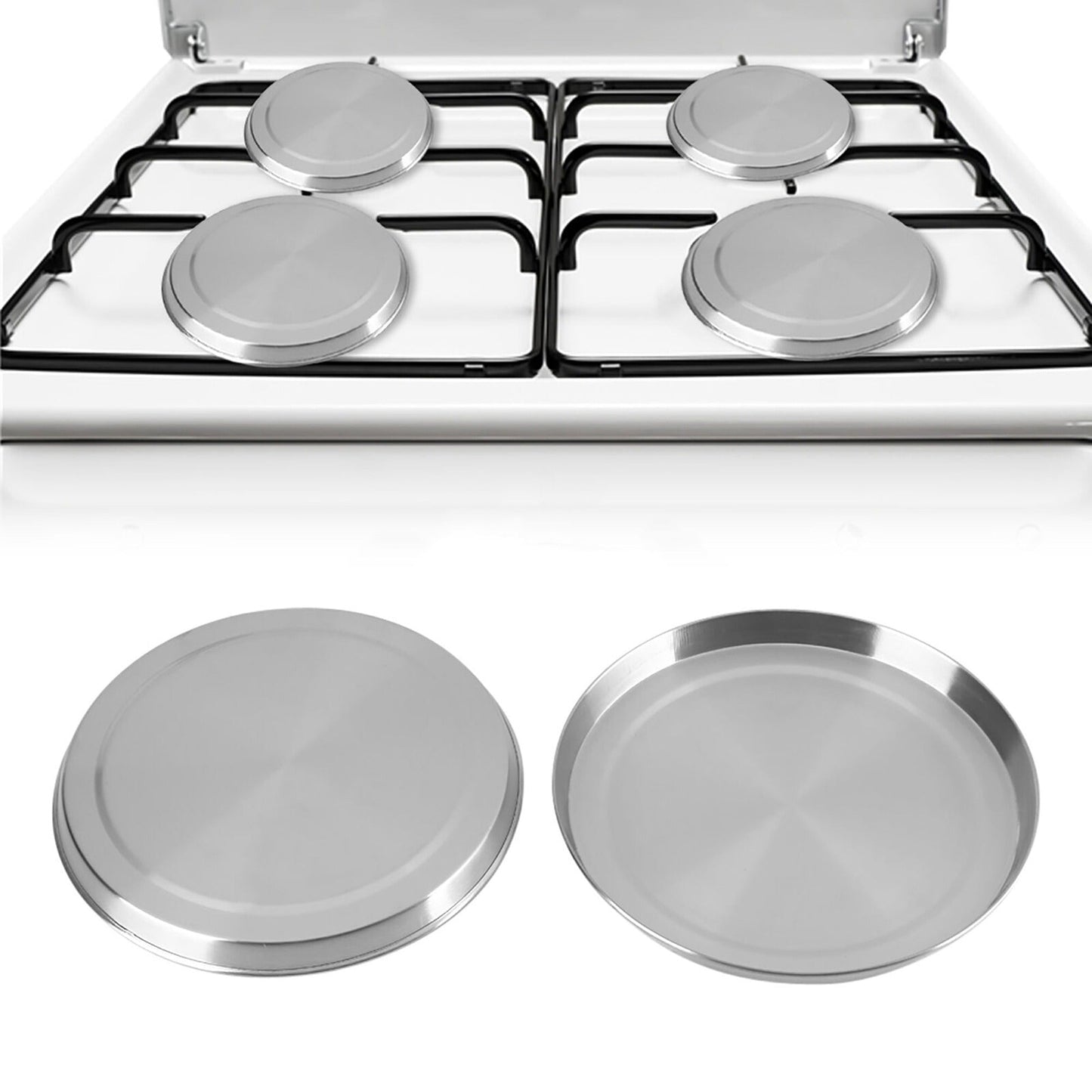 4pcs Stainless Steel Stove Top Covers for Kitchen Cooker Protection