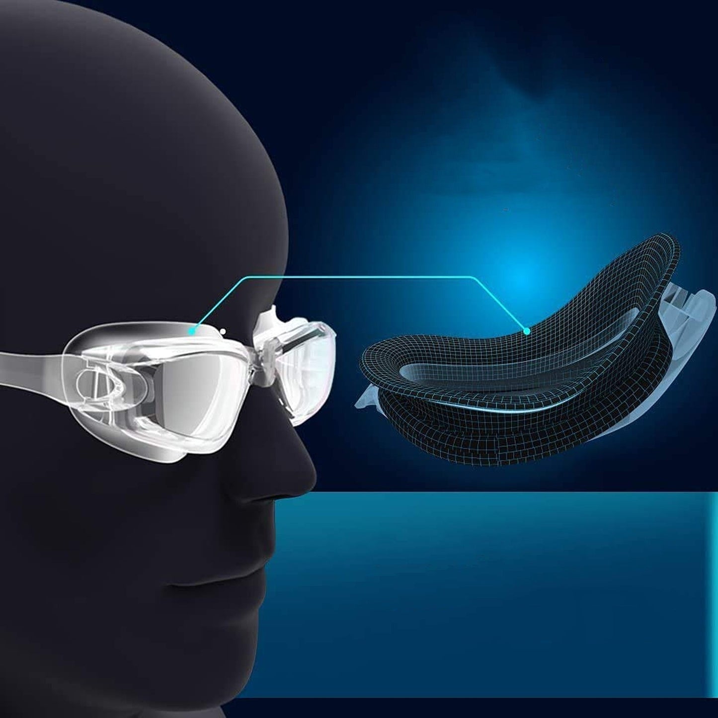 Adjustable Swimming Goggles Waterproof Anti-Fog UV Protection