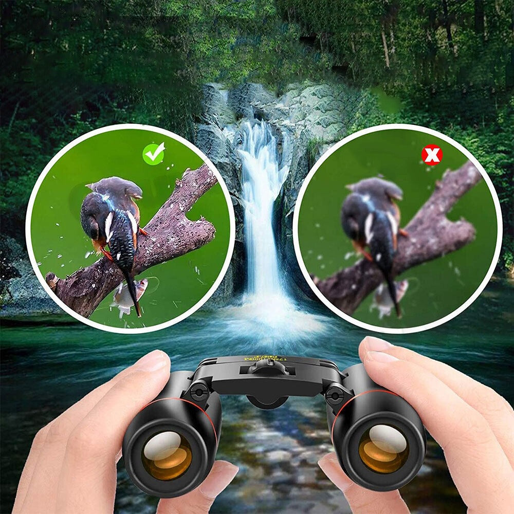 Mini Folding Travel Binoculars Telescope with Day Night Vision 30x60