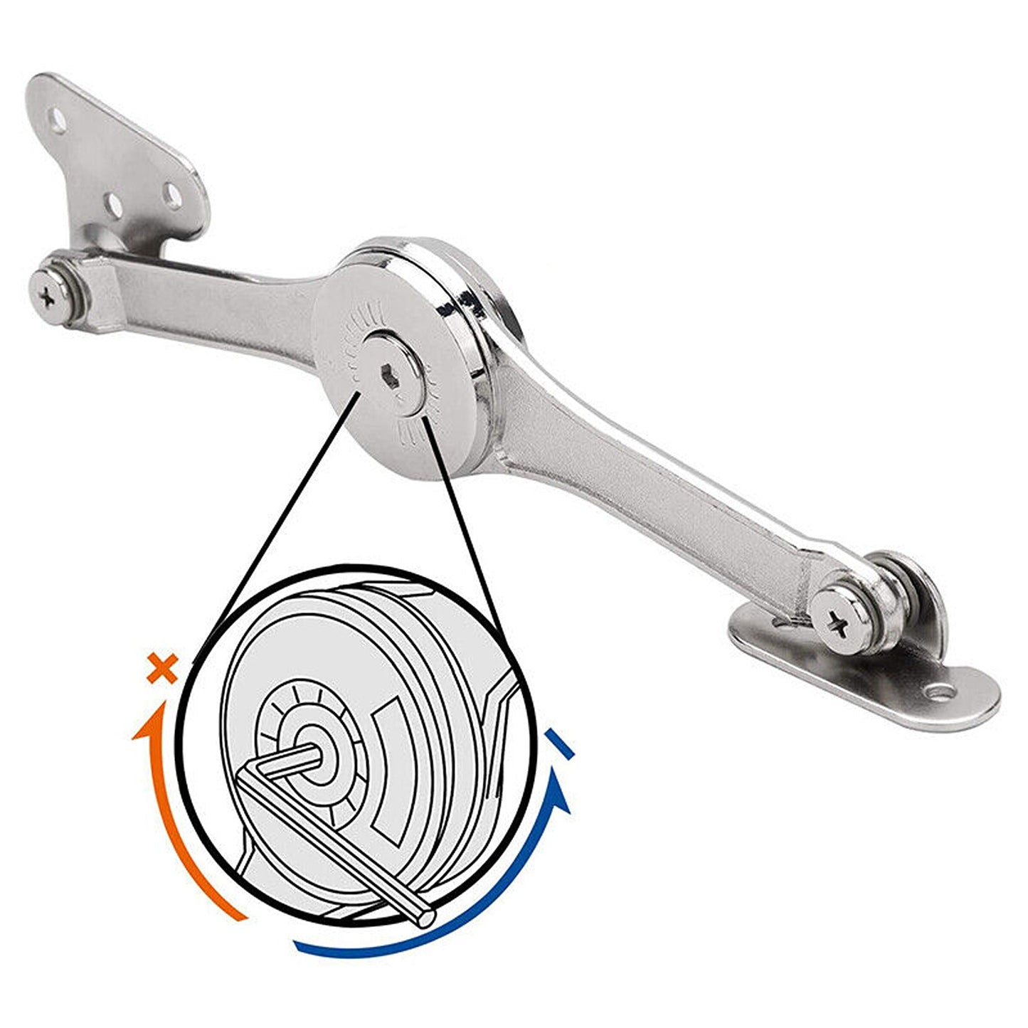 2pcs Soft Close Lid Support Hinge for Wardrobe and Flap Doors
