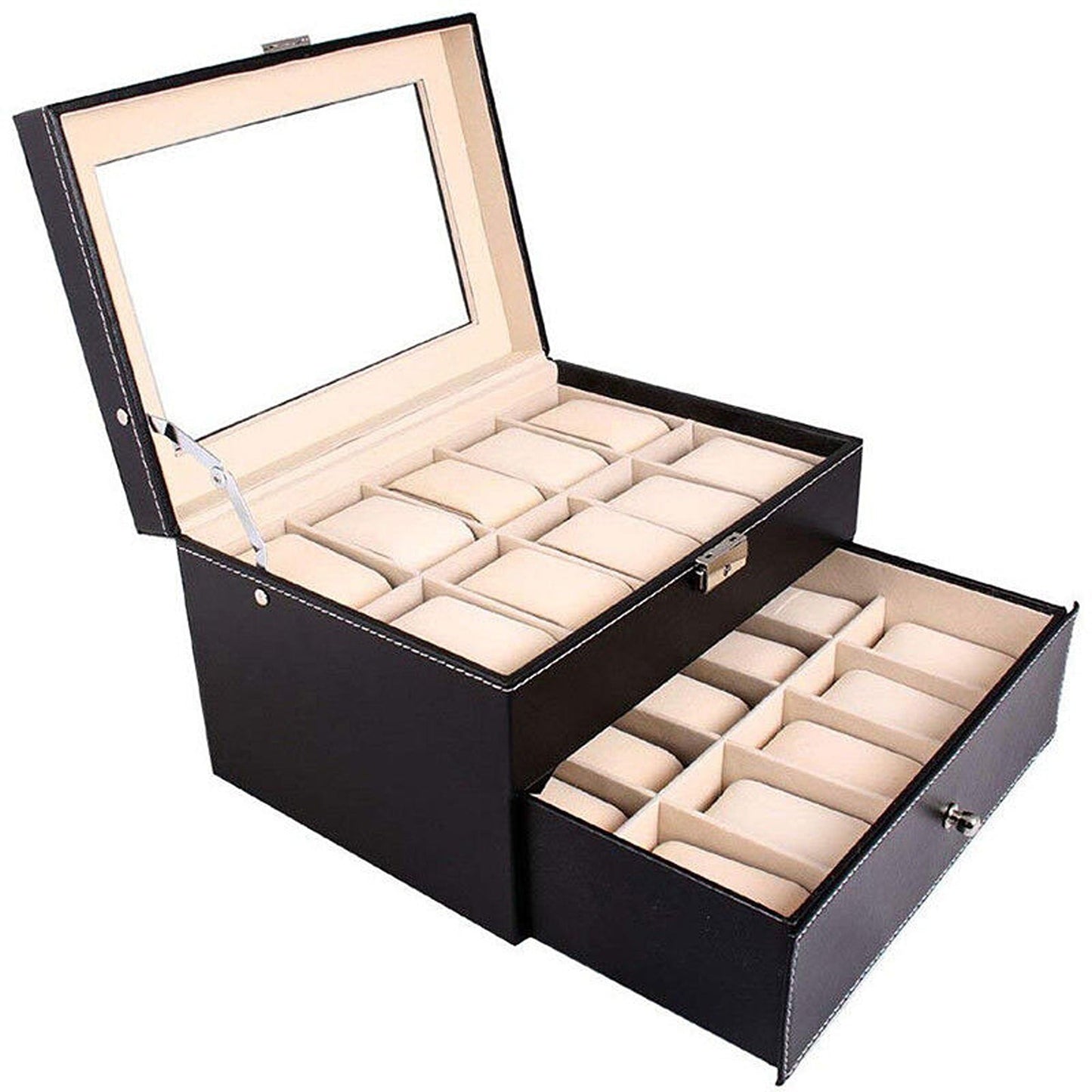 Watch Display Organizer Jewelry Storage Case Box