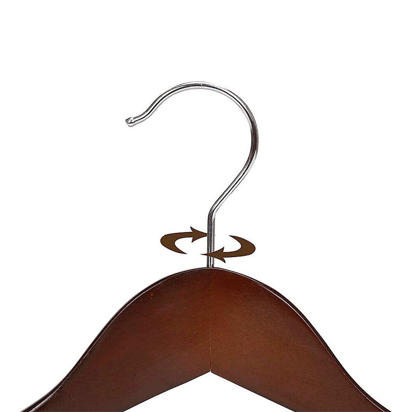 6pcs Set of Wide Shoulder Wooden Suit Hangers for Wardrobes