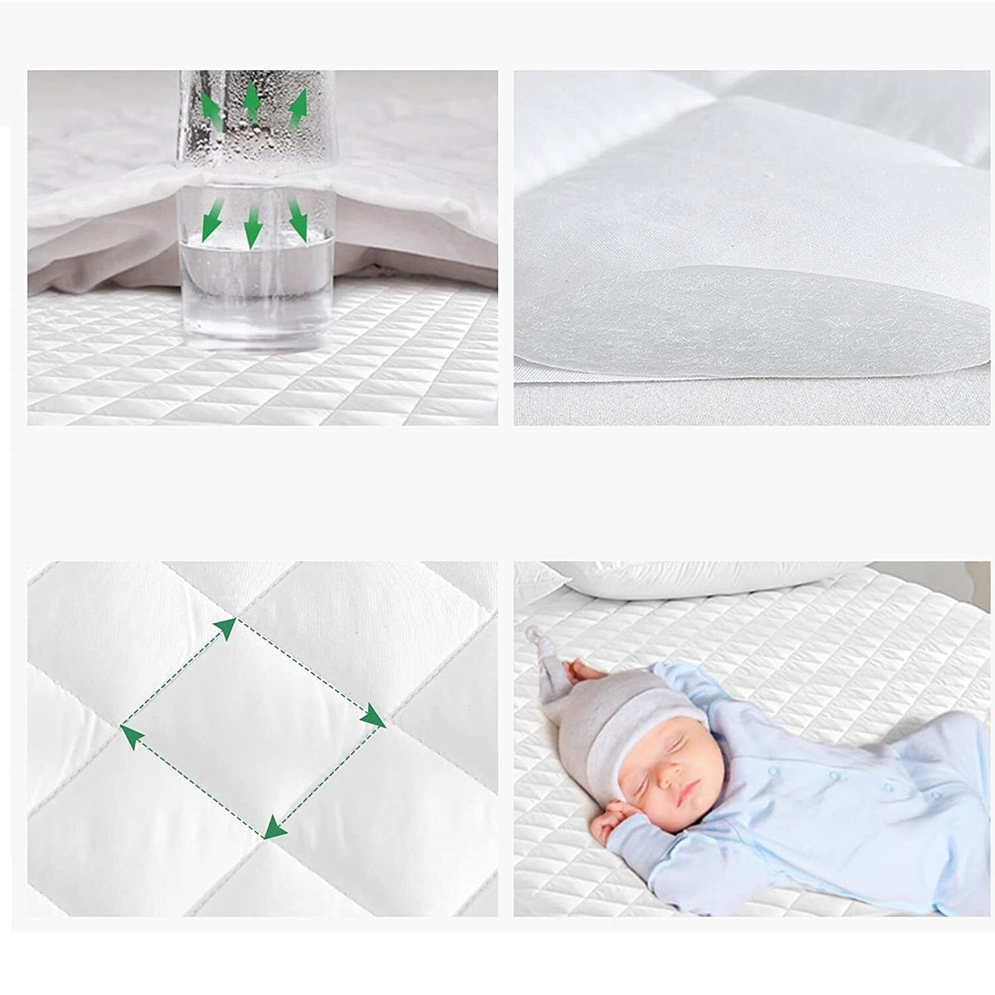 Fully Fitted Waterproof Cotton Quilted Mattress Protector