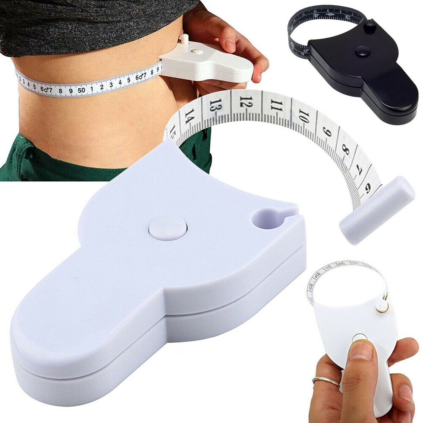 Retractable Tape Measure Accurate Fitness Body Ruler 150cm Caliper
