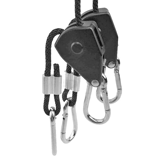 12pcs Adjustable LED Grow Light Rope Ratchet Hydroponics Hanger