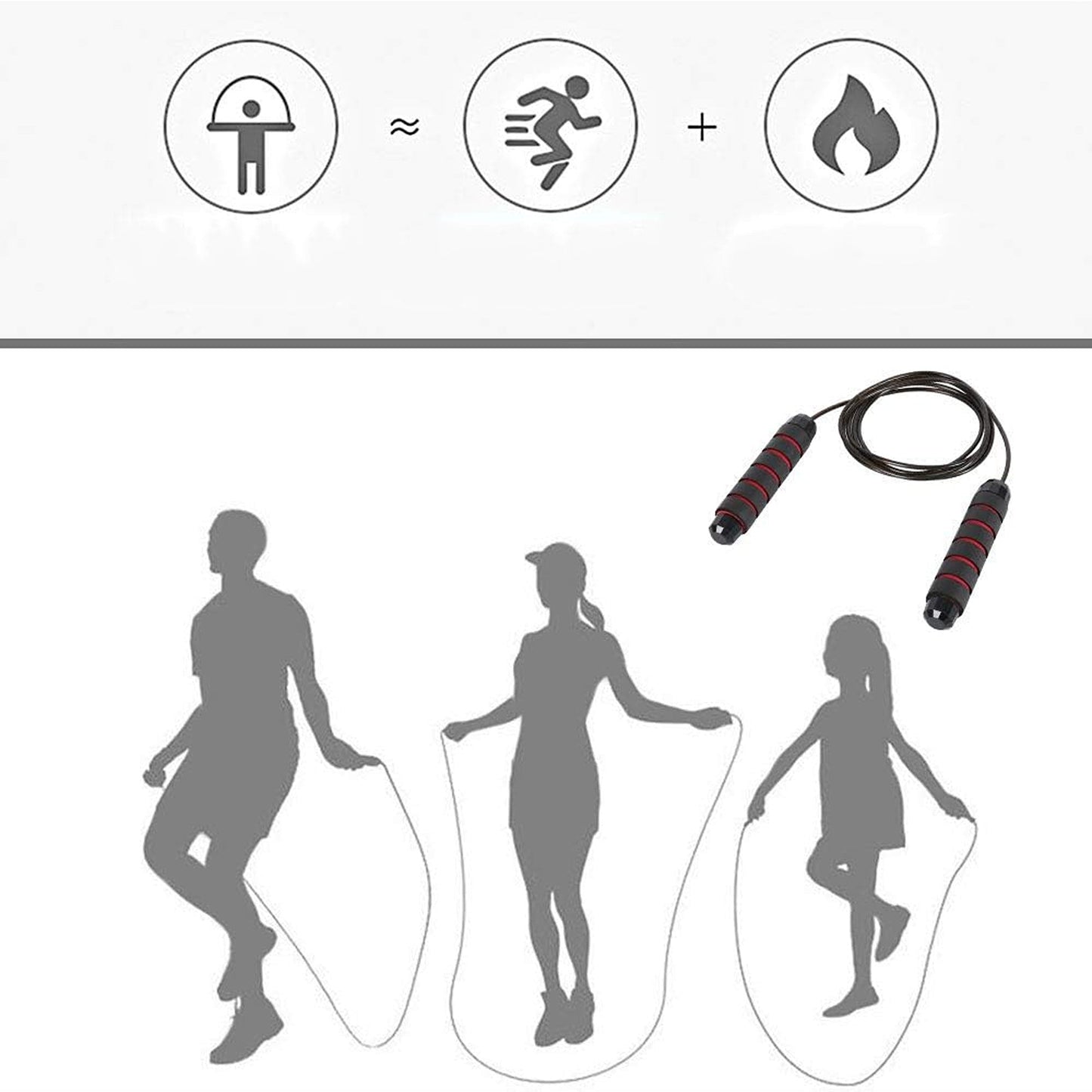 Boxing Jump Rope Heavy Weighted Skipping Fitness Training