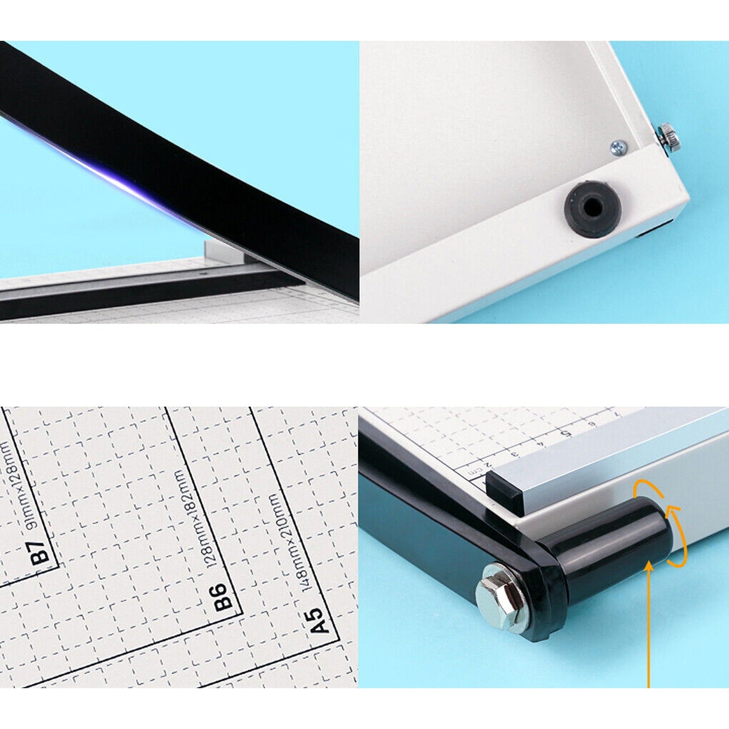 Guillotine Paper Photo Cutter A4 to B7 Metal Base