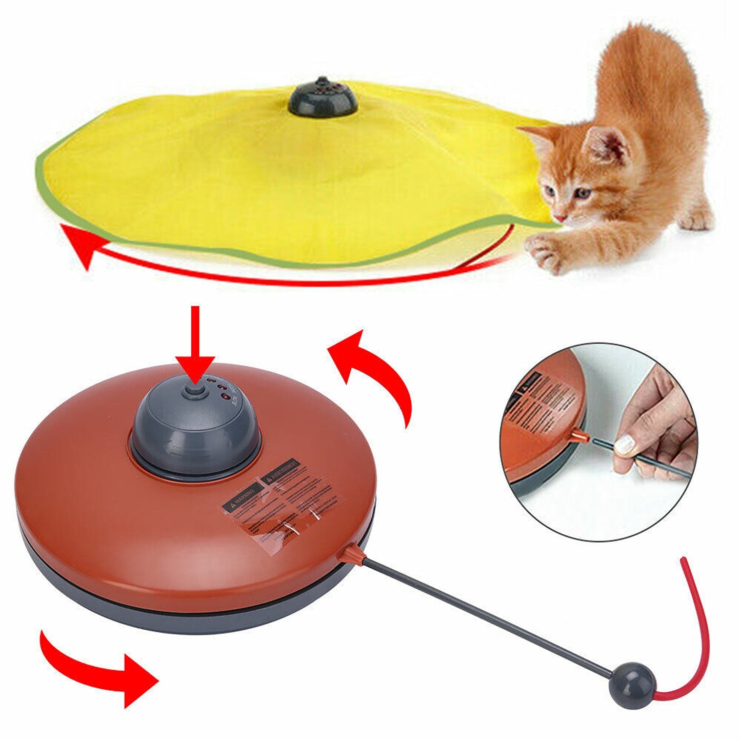Interactive Cat Toy with Rotating Mouse Electronic Puzzle for Pets