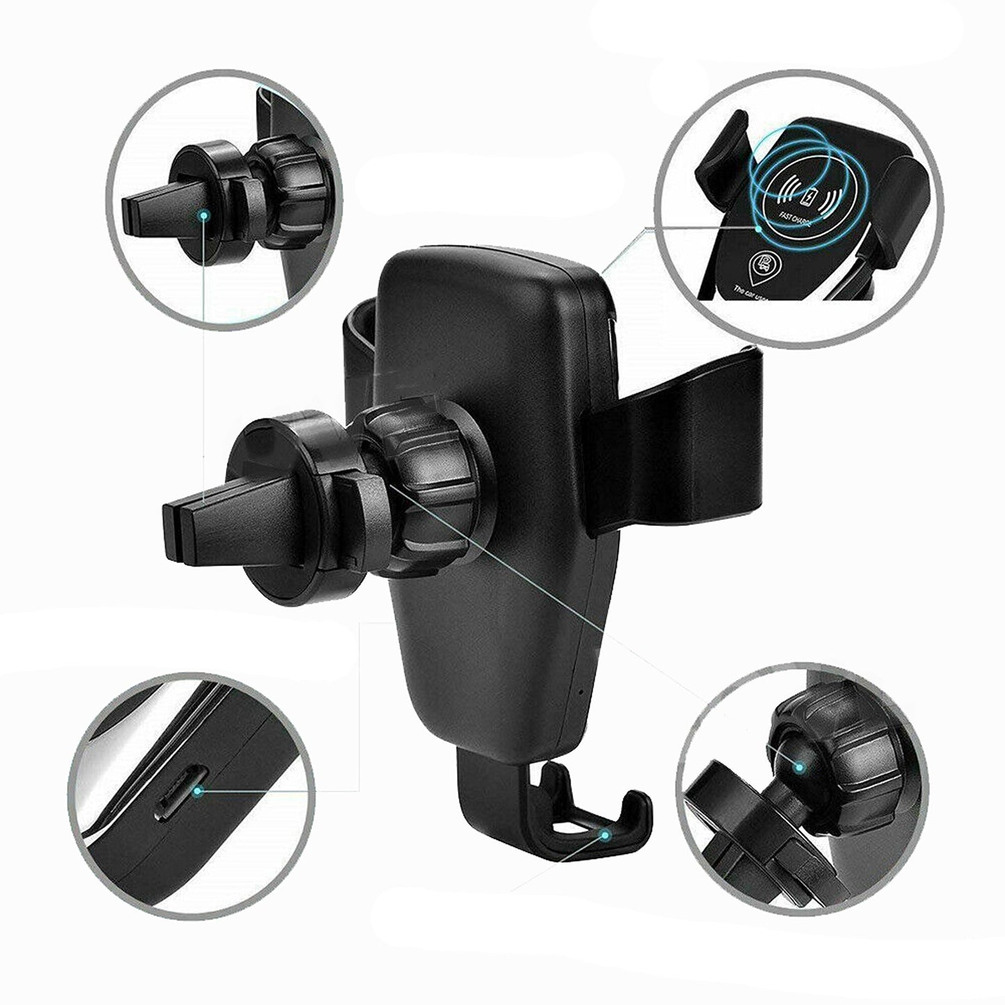 Gravity Charger Mount Wireless Car Holder For iPhone Pro Max 11 XS XR X 8