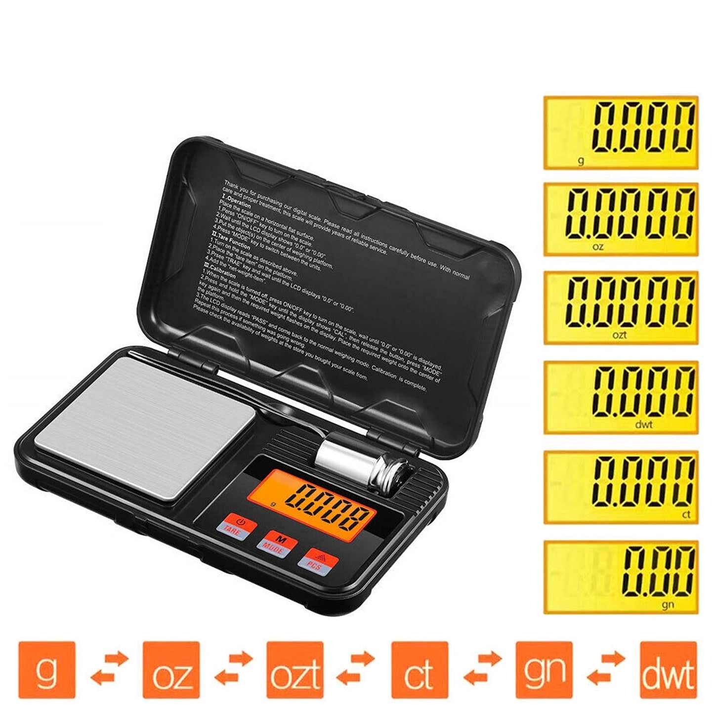 Pocket Digital Scales for Weighing Gold and Jewellery 50g Capacity