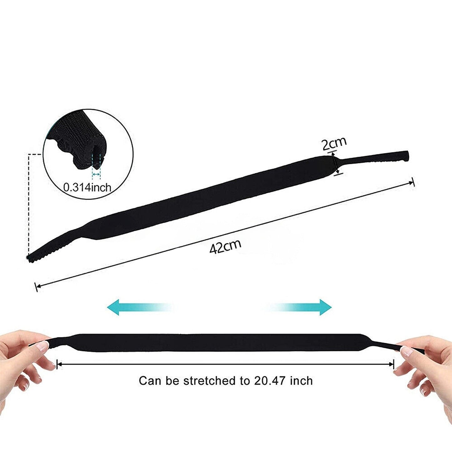5pcs Neoprene Eyewear Sunglasses Strap Sports Band Glasses Neck Cord